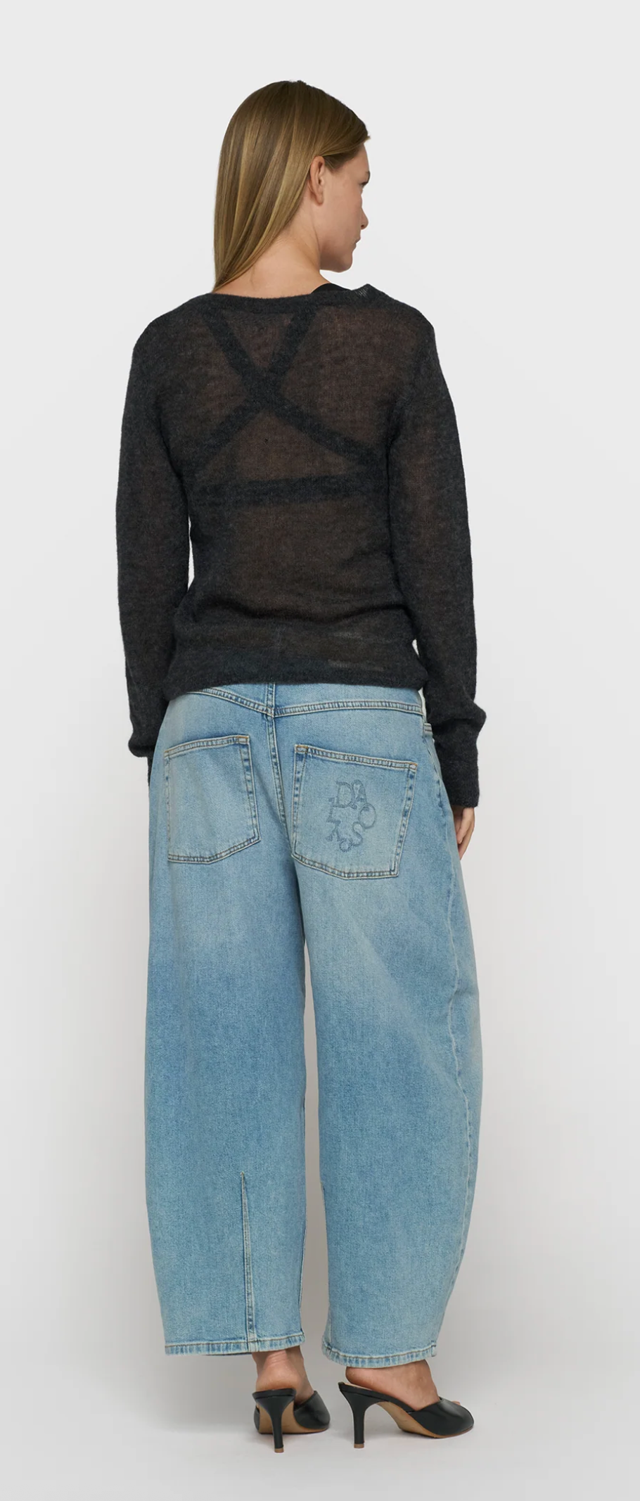 slim thin knit sweater antra melee - 10DAYS