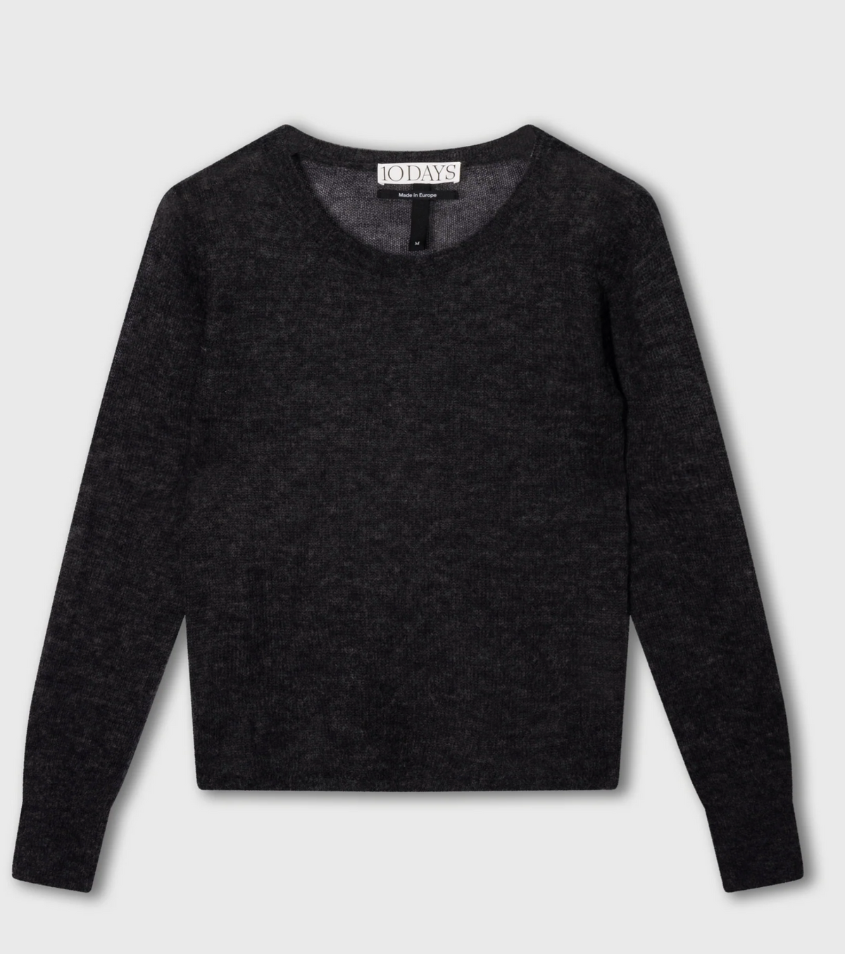 slim thin knit sweater antra melee - 10DAYS