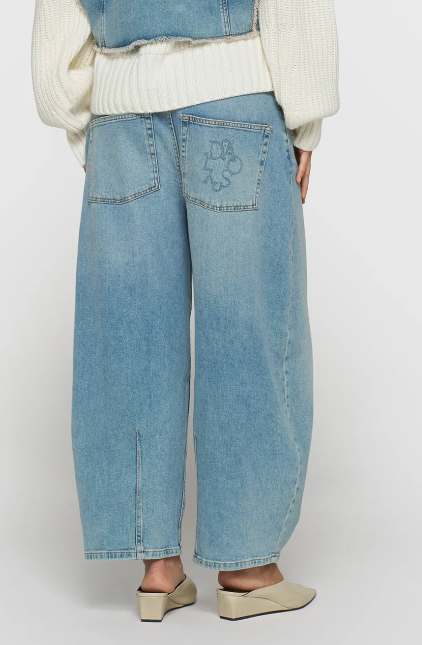 wide tapered denim pants - 10DAYS