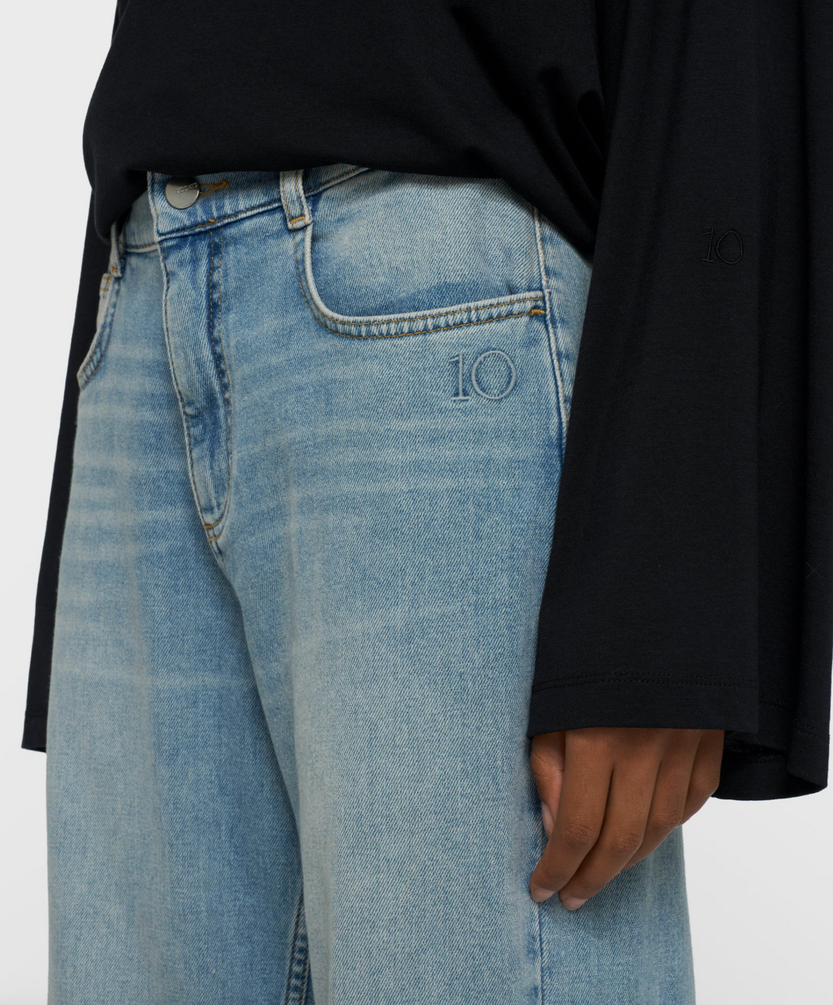 straight leg denim pants - 10DAYS