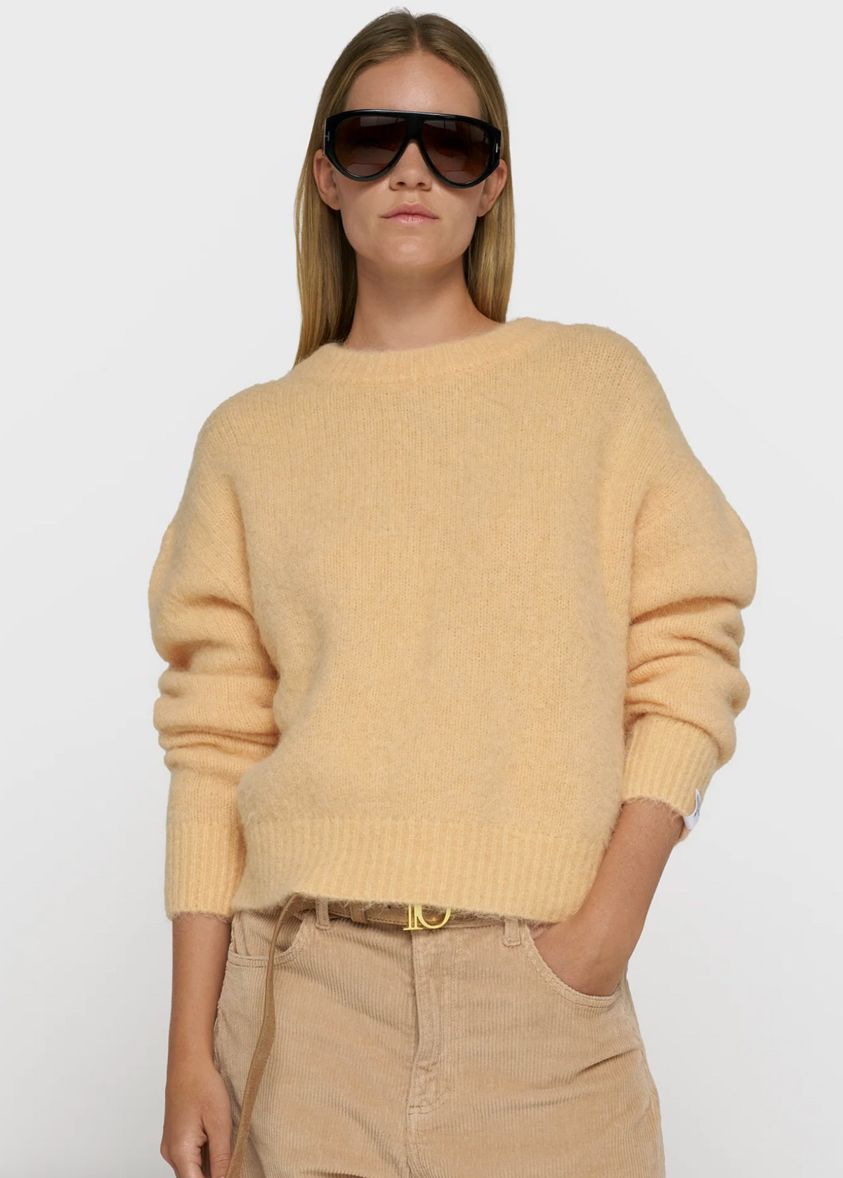hairy knit sweater Pastel Mango  - 10DAYS