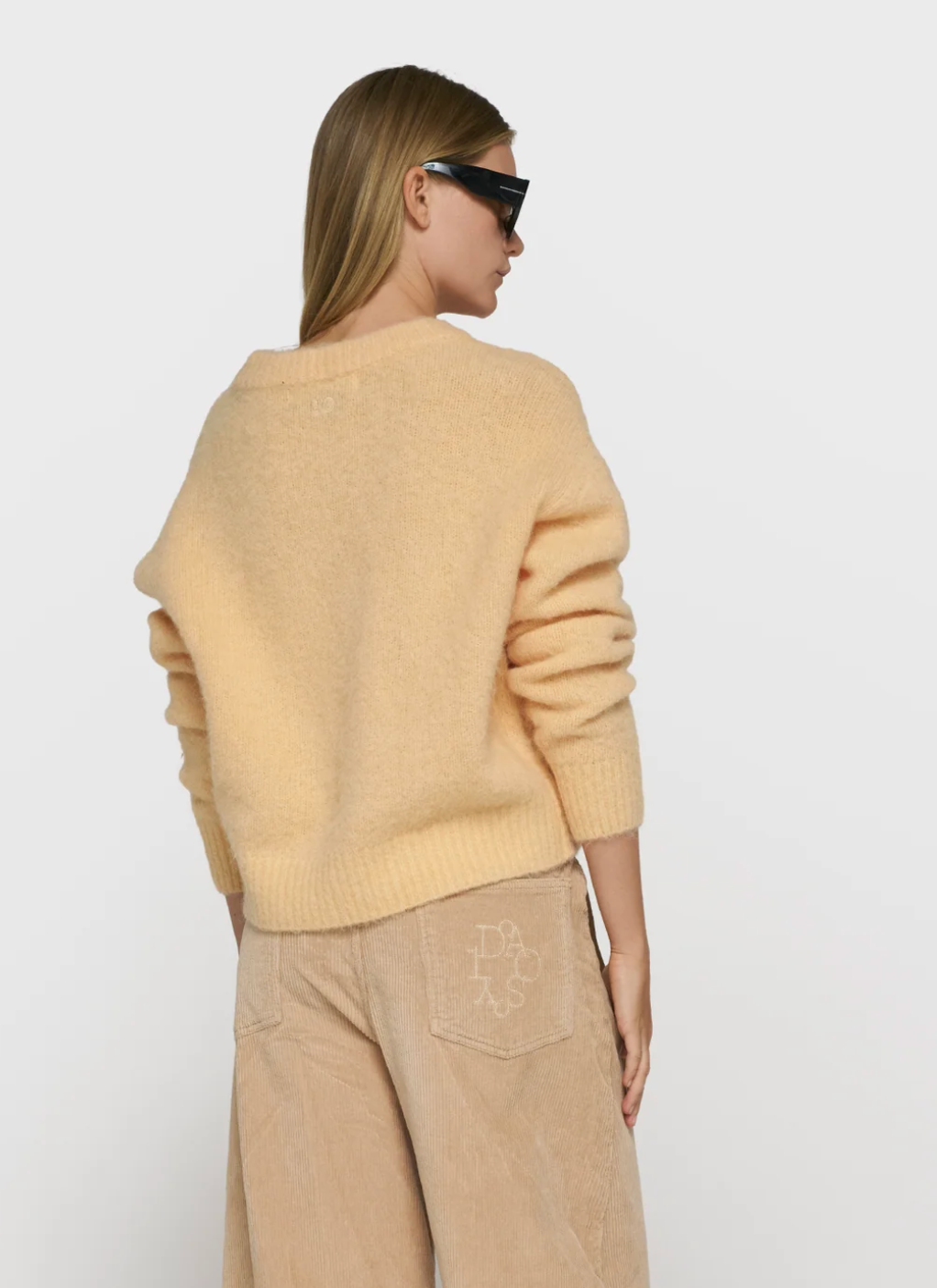 hairy knit sweater Pastel Mango  - 10DAYS