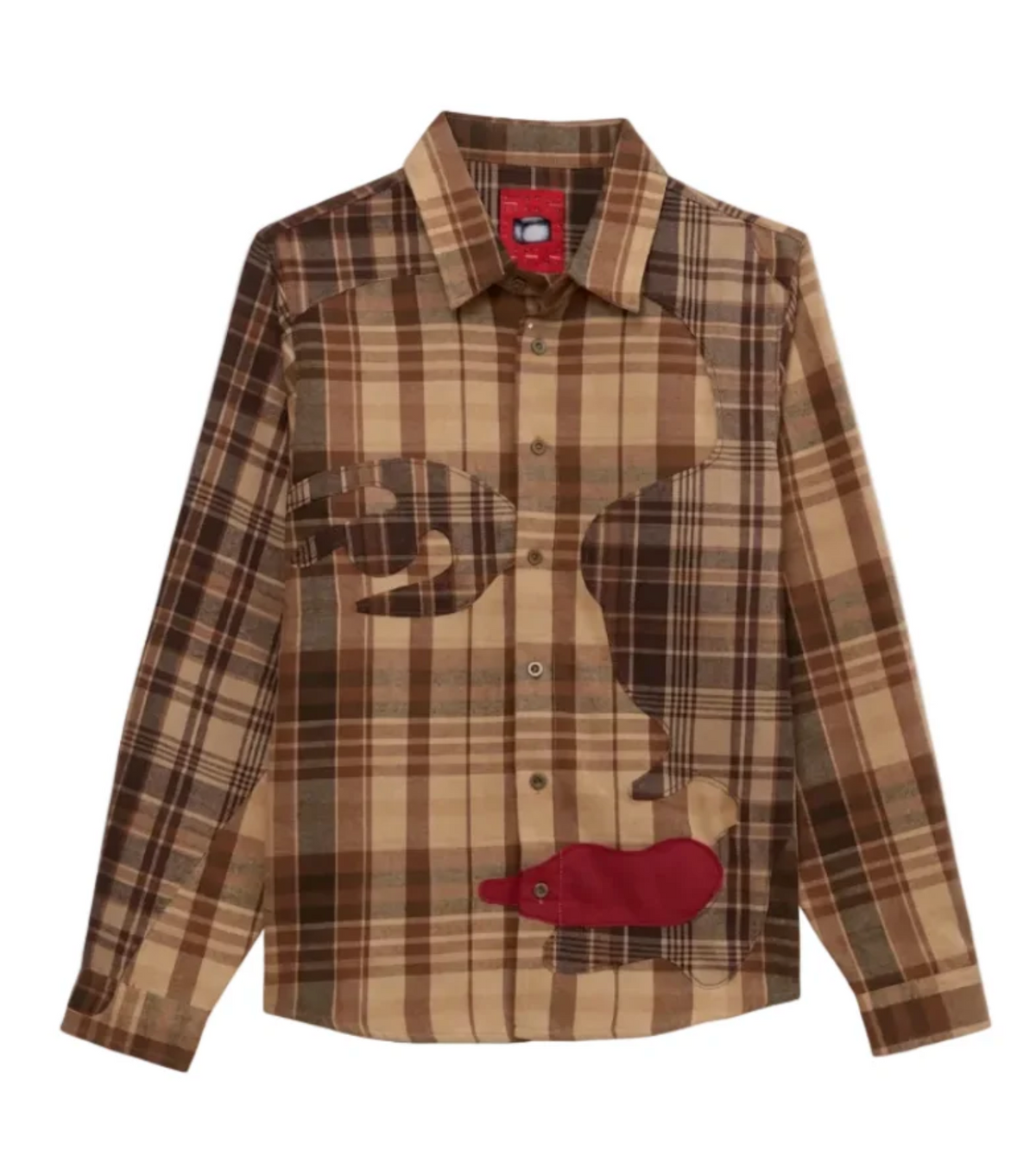 Patchwork Face Flannel [Brown]- KidSuper