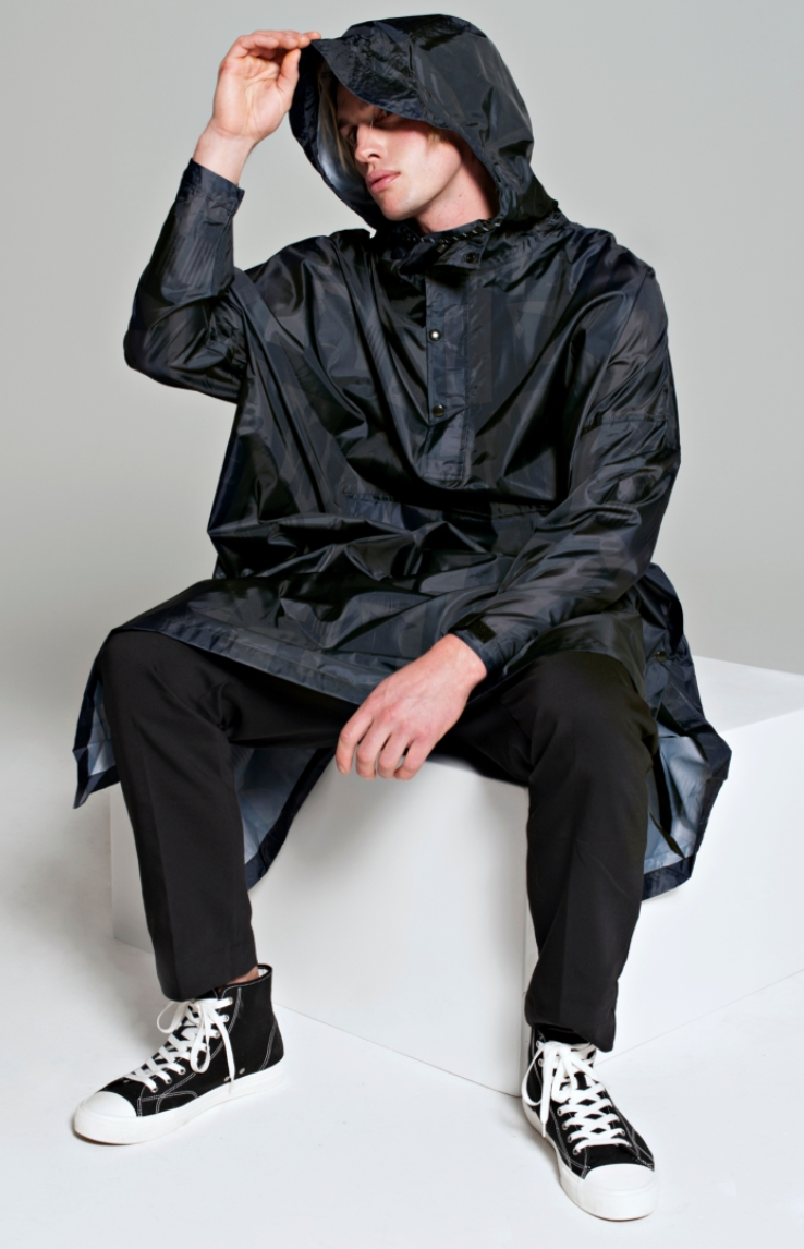 BACK TO Black - Rain Poncho - Rainkiss- Rainkiss