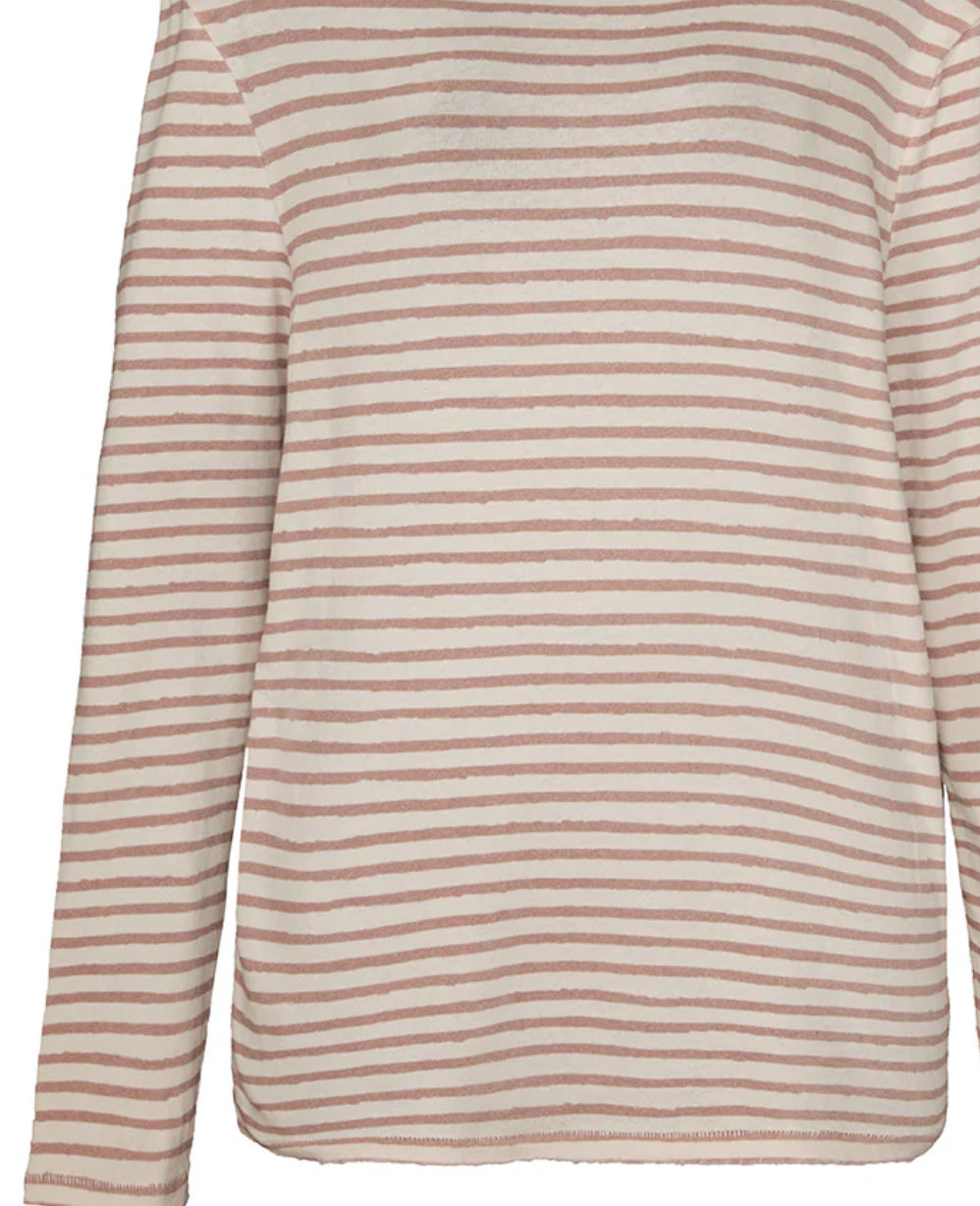 Sweater Jupiter Stripe -rosa secco  - Liv Bergen