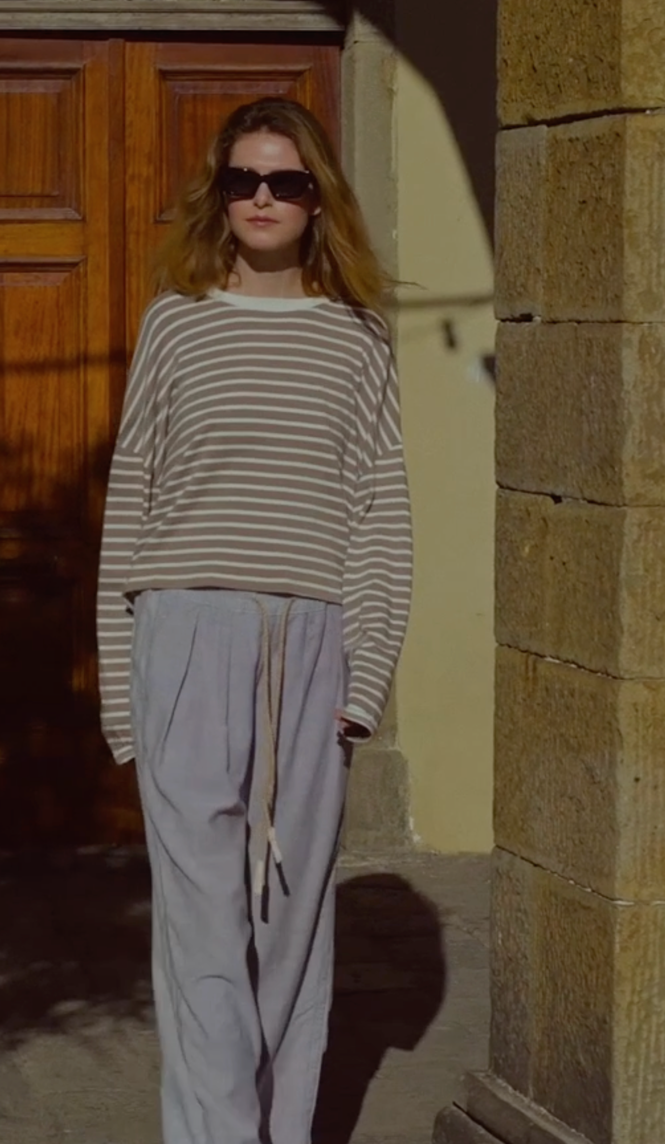 Hose linen in candy -  LIV BERGEN