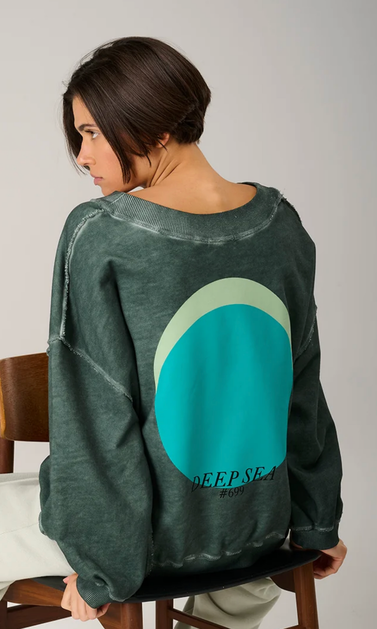 Sweater SKY_ CIRCLES DEEP SEA  - Liv Bergen