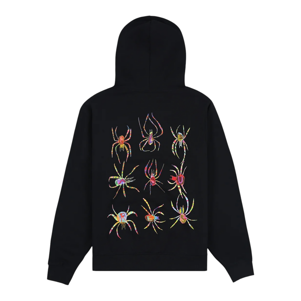 Spiders Fitted Zip Hoodie Black - Pleasues