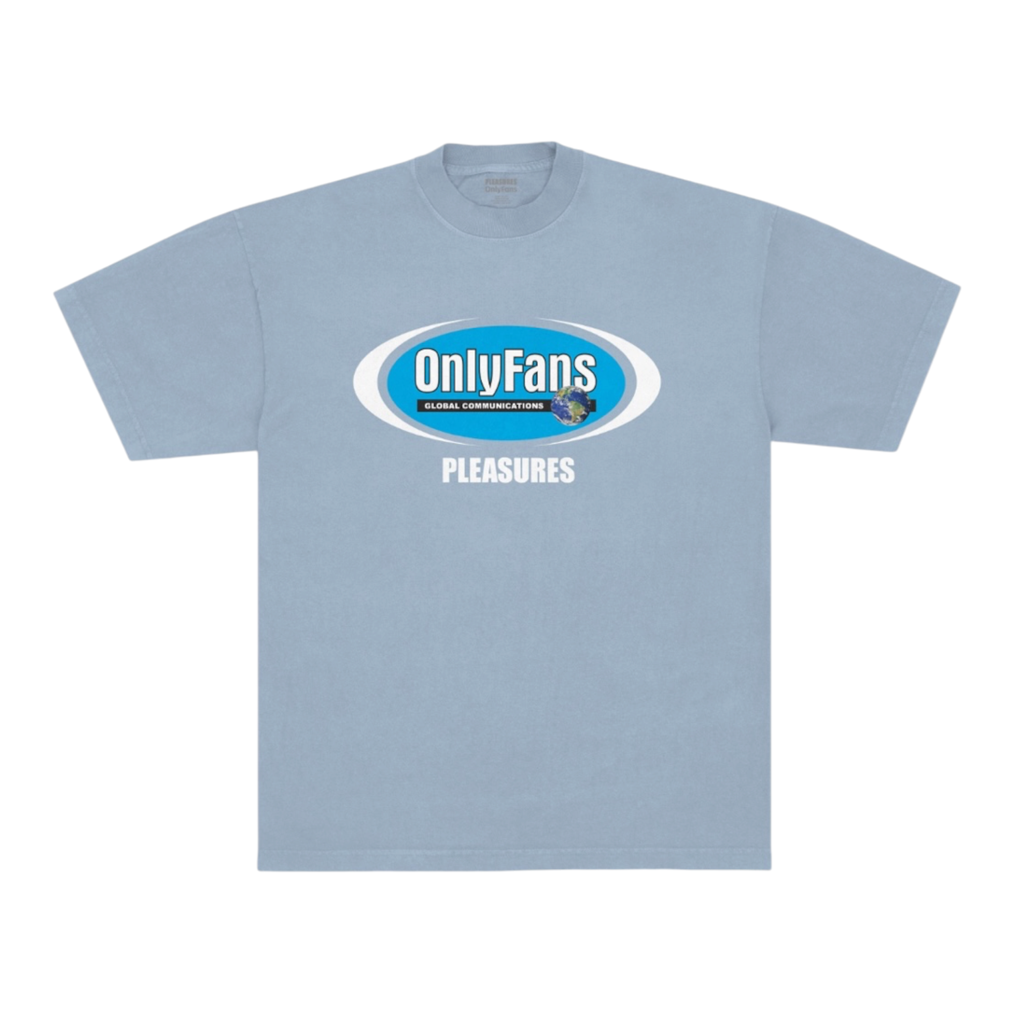Pleasures x OnlyFans Global Communications T-Shirt Blue - Pleasures