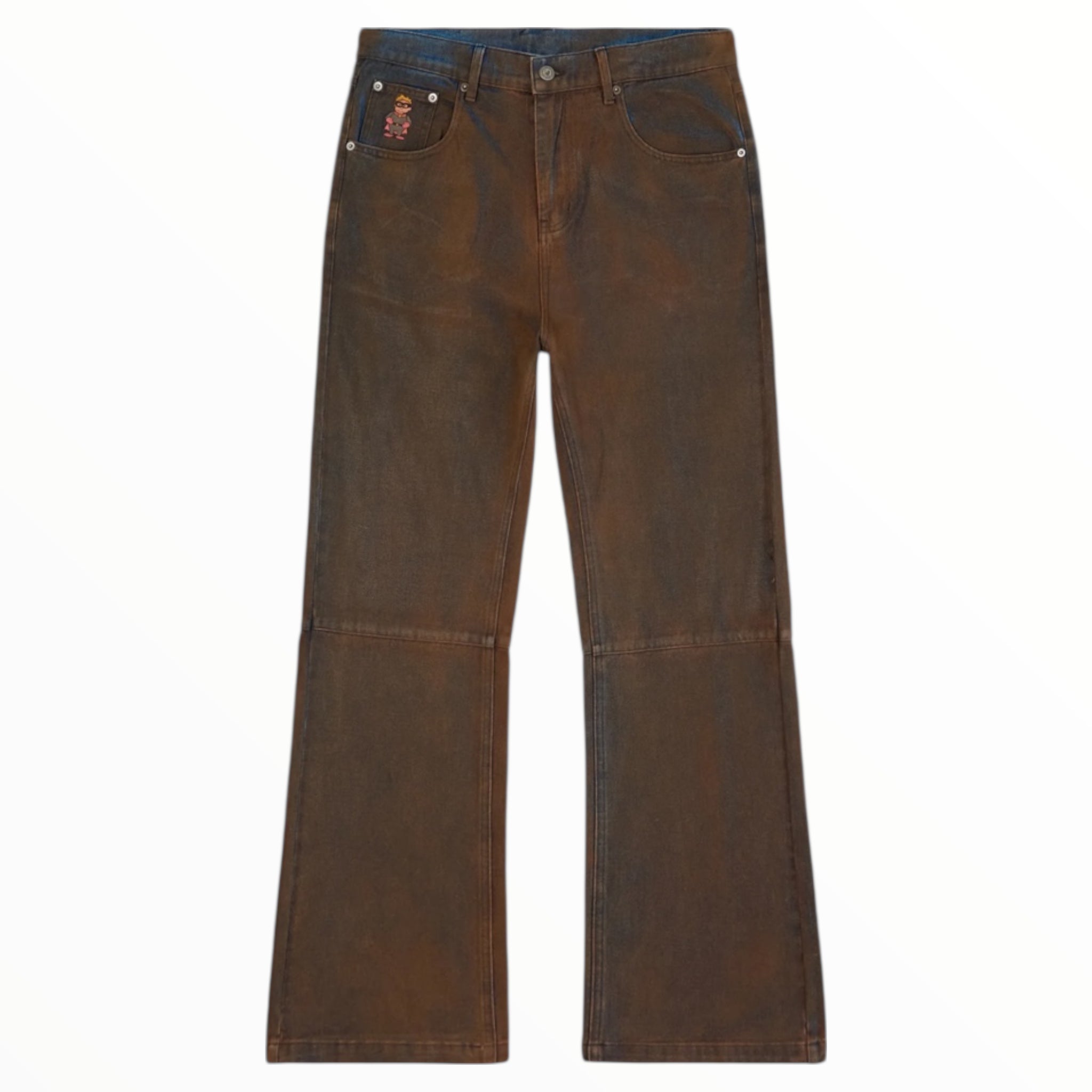 Mud washed Flare Pant brown  - KidSuper
