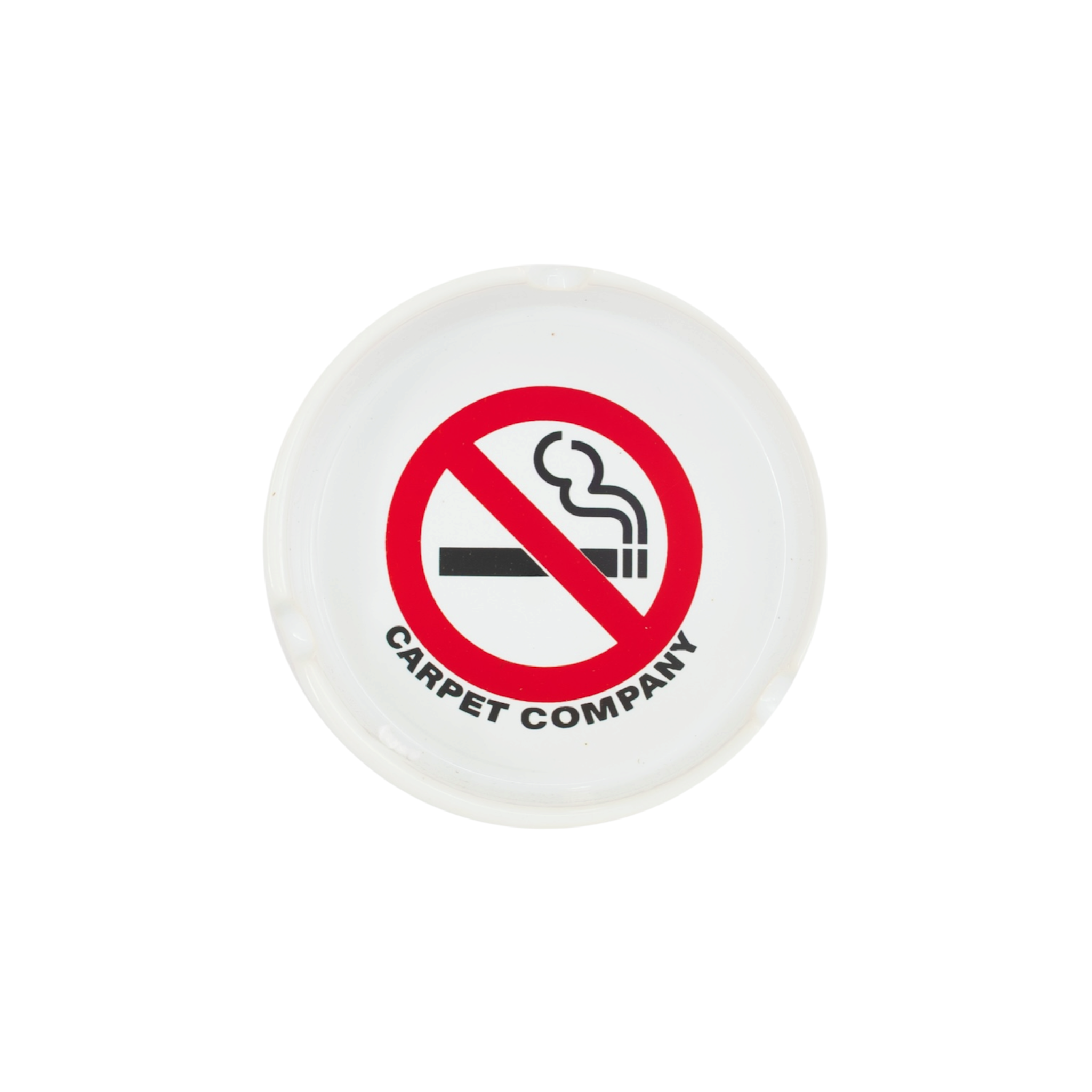 No Smoking Ashtray White  - Carpet Company