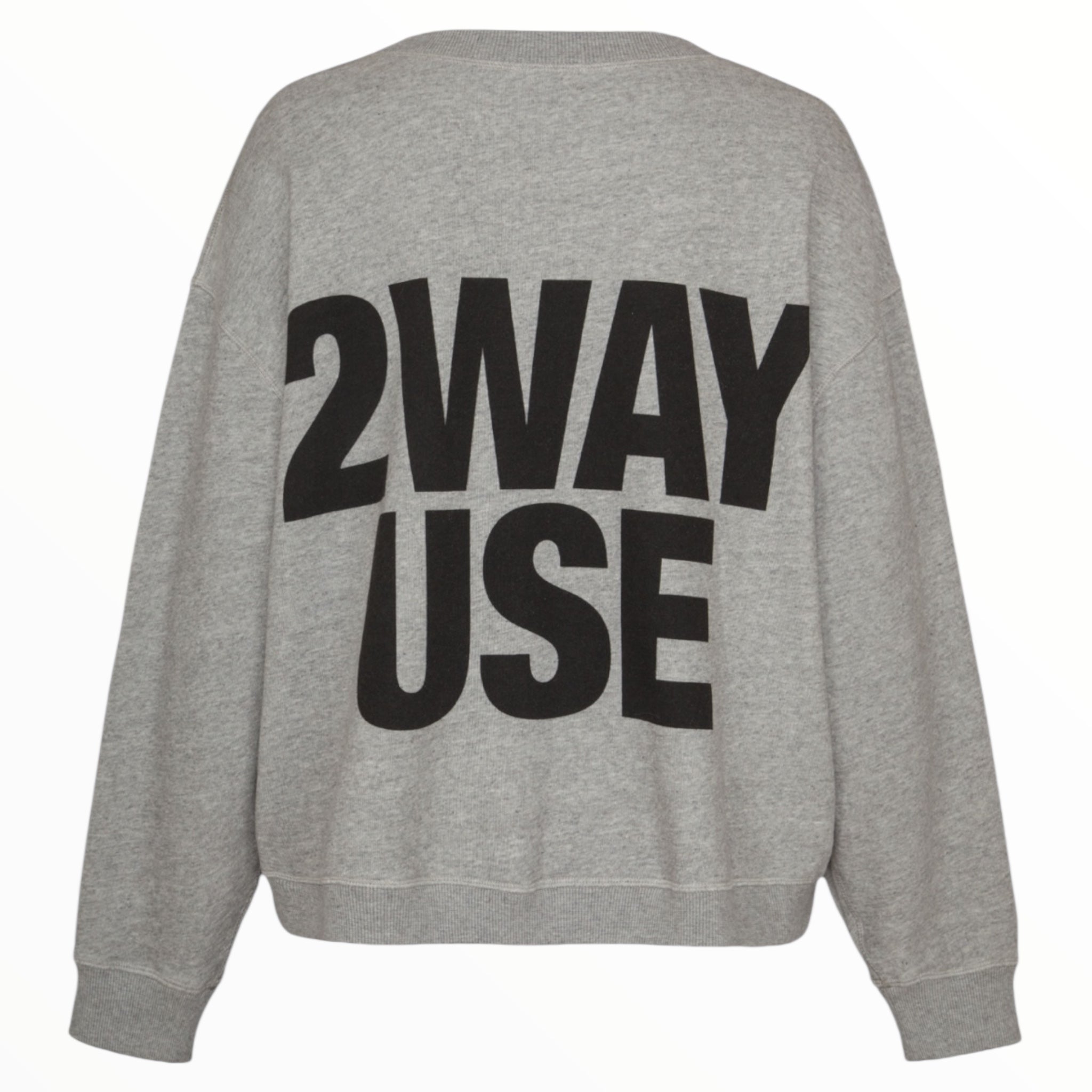 Sweater Reversible grey melange  - Liv Bergen