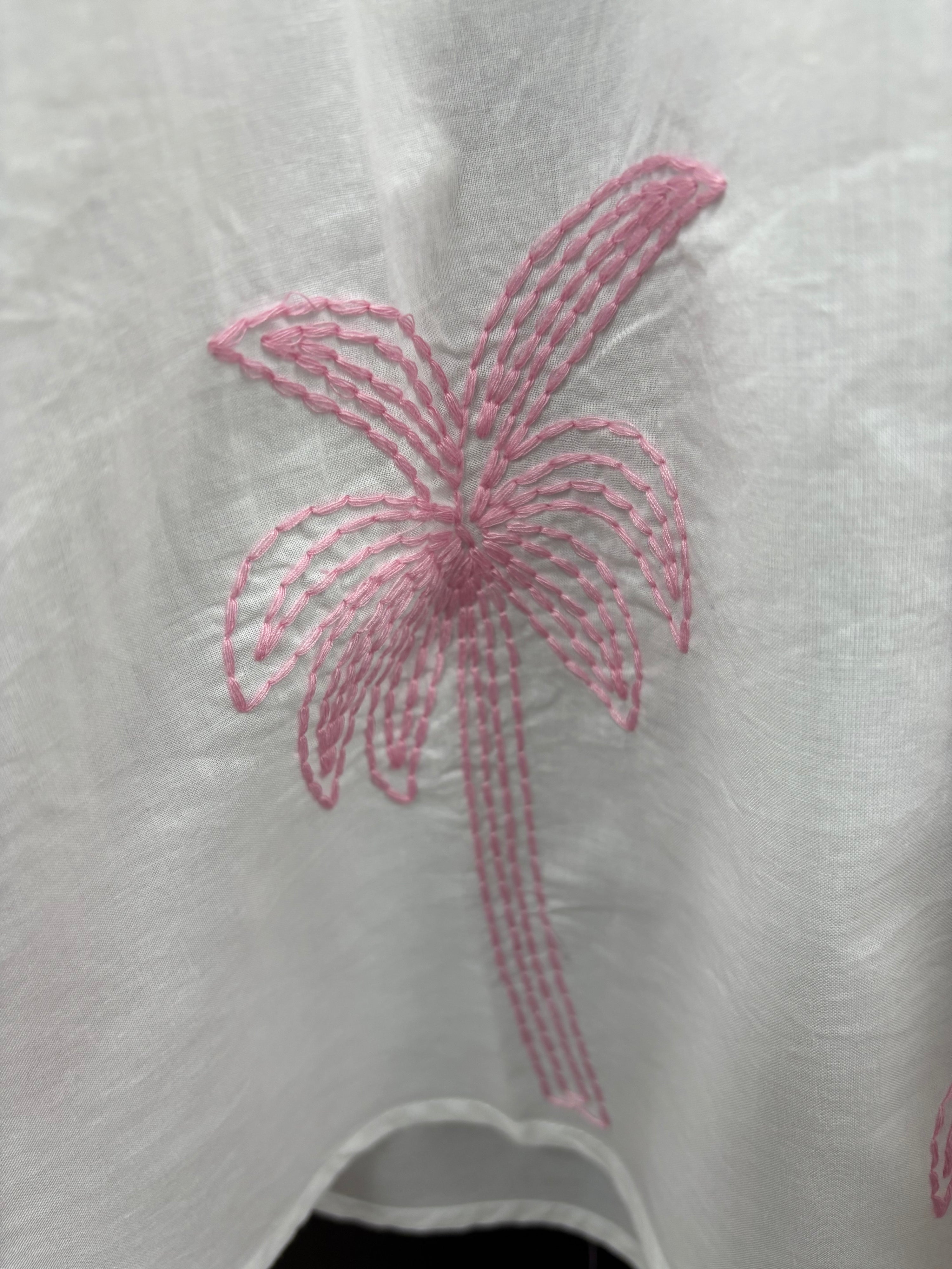 Bluse Palmen weiß -   The Shirt Project