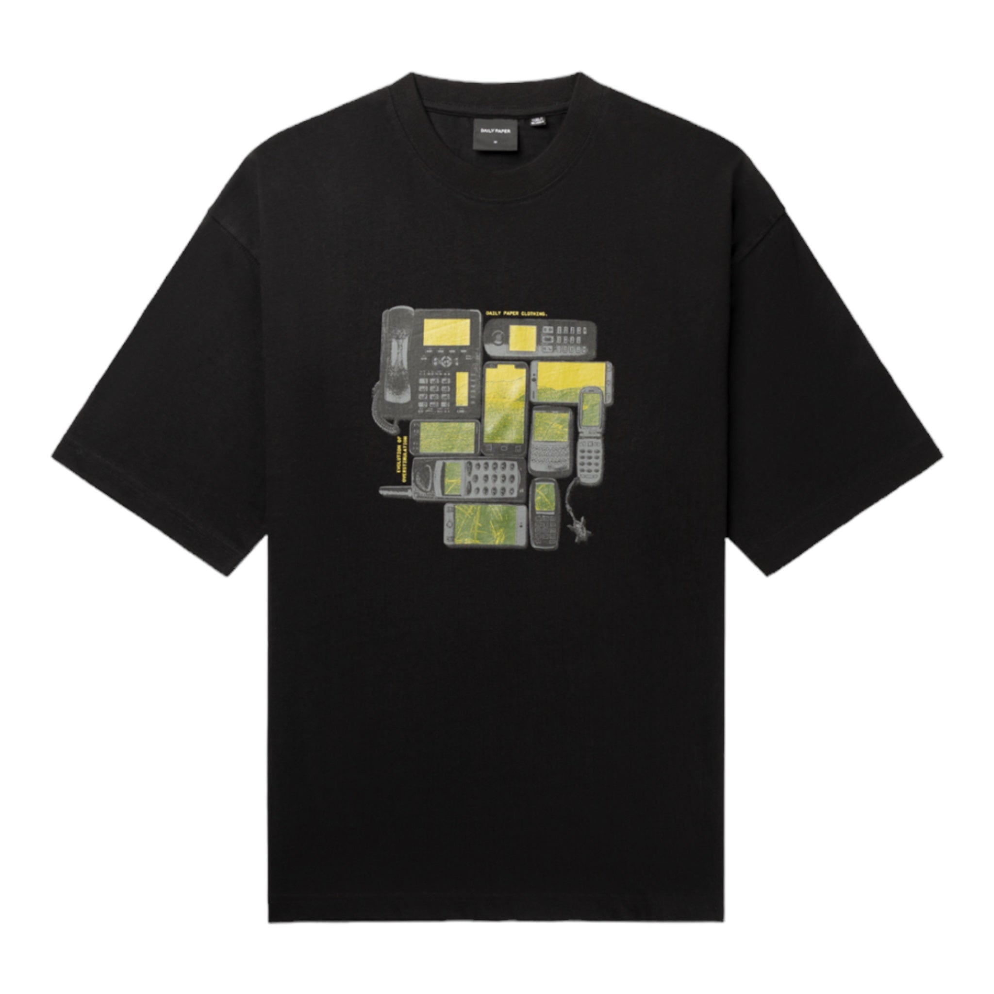 Daily Paper Black Evolution Oversized SS T-Shirt Front
