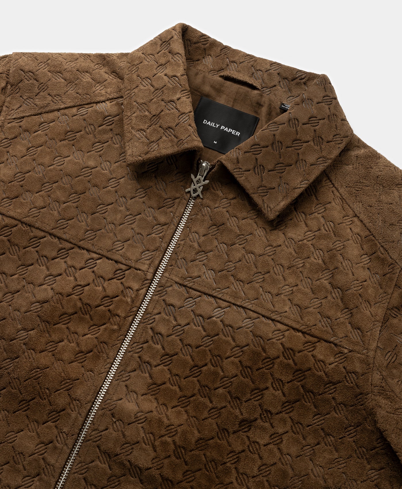 Daily Paper Brown Camel Suede Jacket Detail