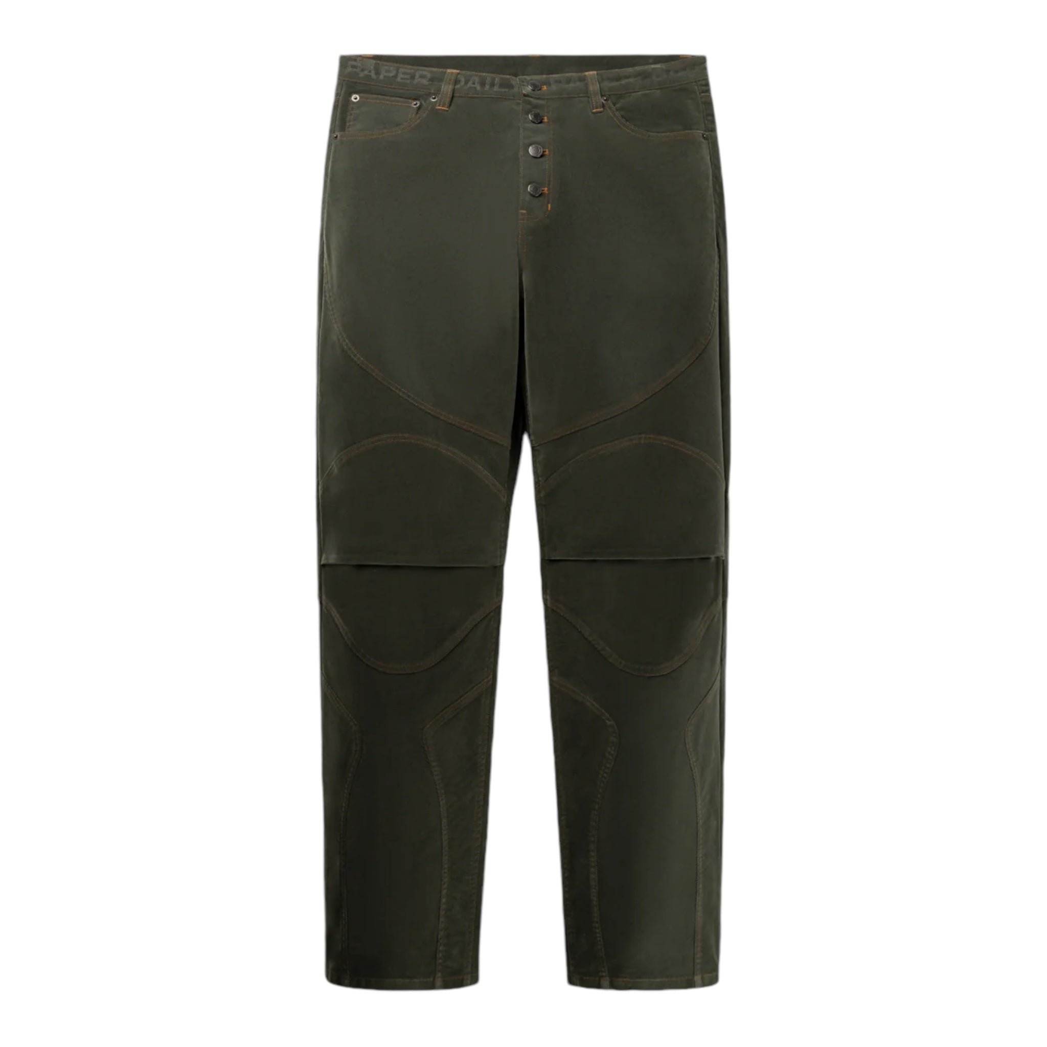 Daily Paper Cardamom Green Territory Velvet Jeans Front