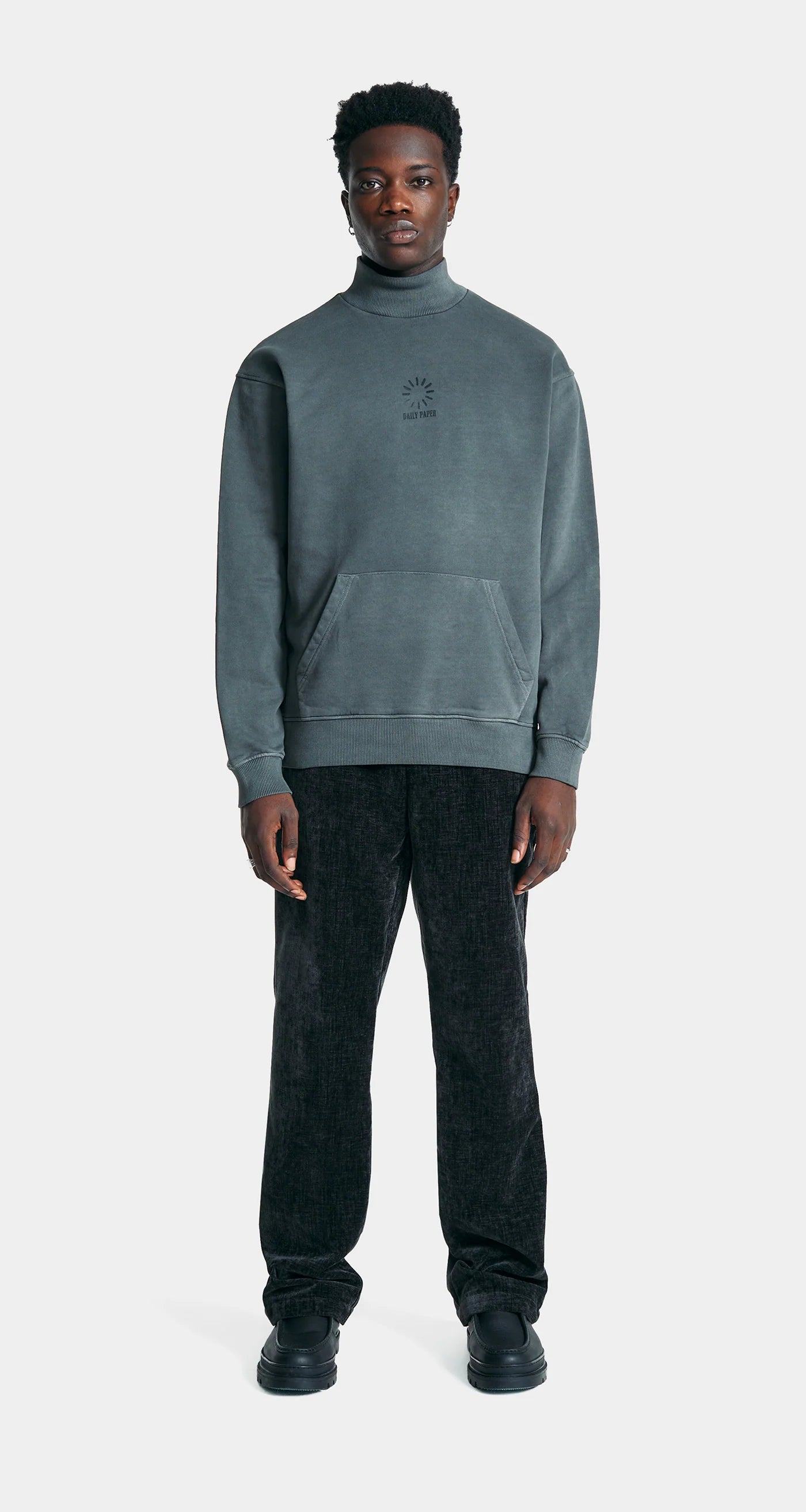Daily Paper Obsidian Black Buffering Oversized Sweater Fit