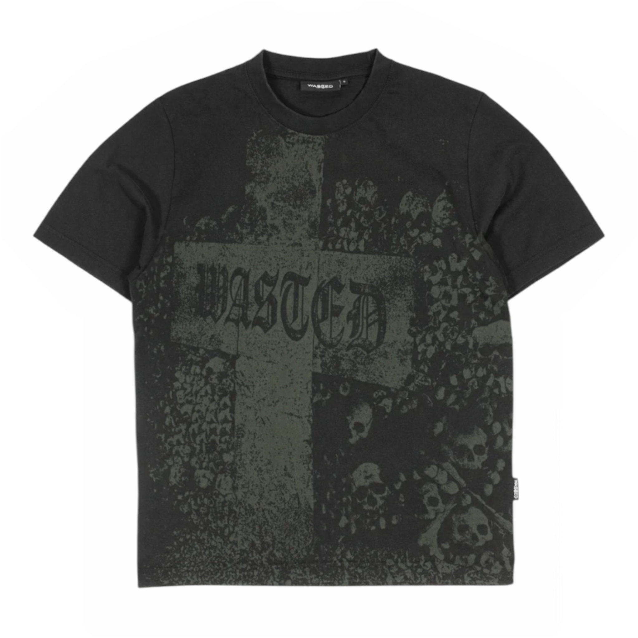 Catacombs Boxy T-Shirt Faded Black - Wasted Paris