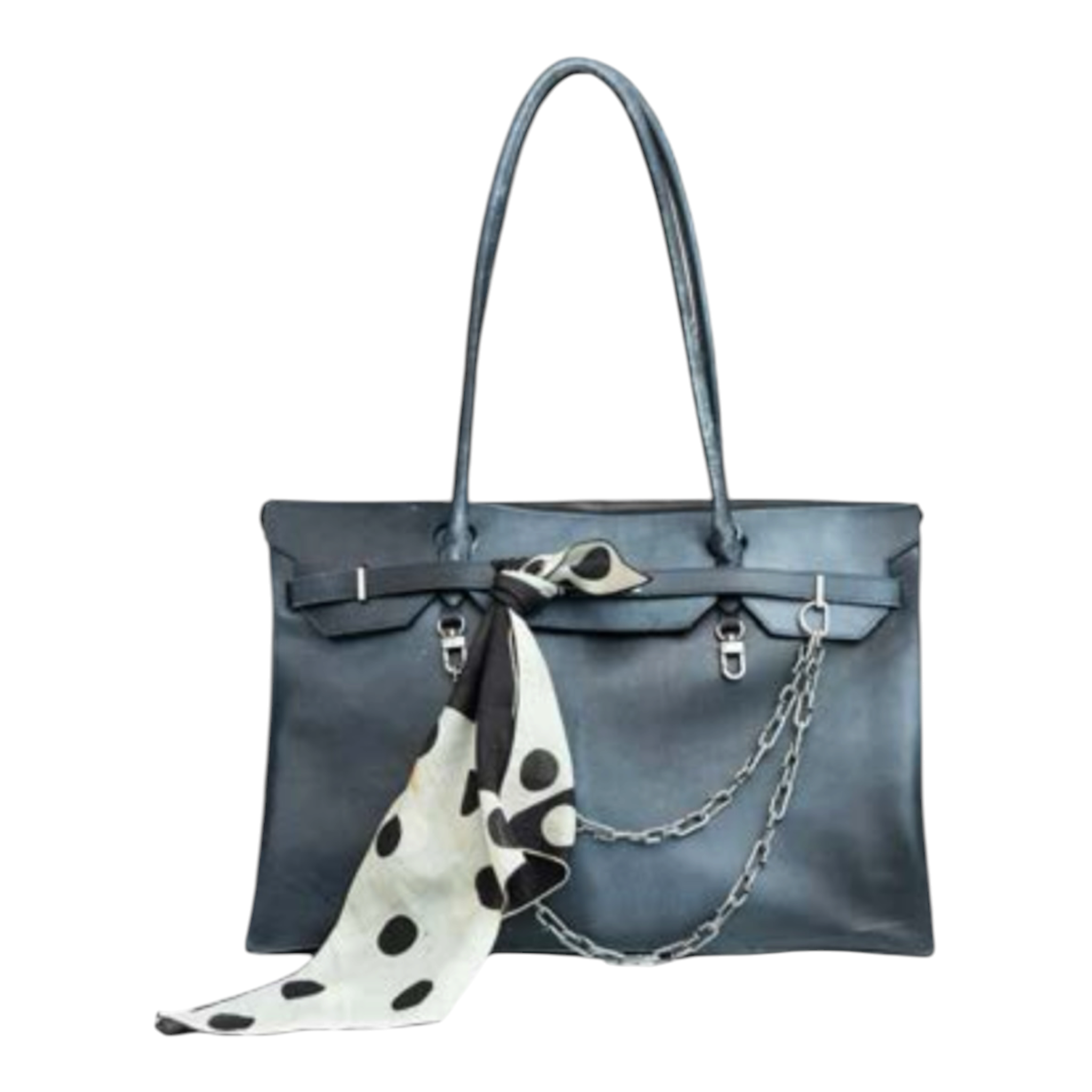 Grifter Leather Tote Navy - Basketcase Gallery