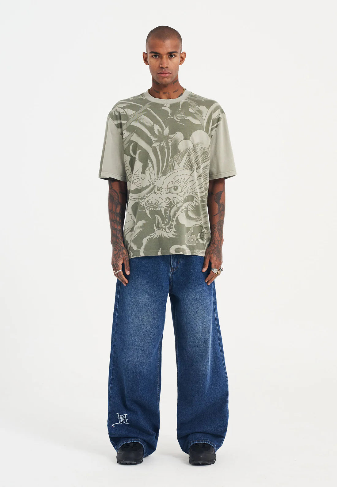 Ed Hardy Exploding Skull XXTRA Denim Trousers Indigo Fit 2