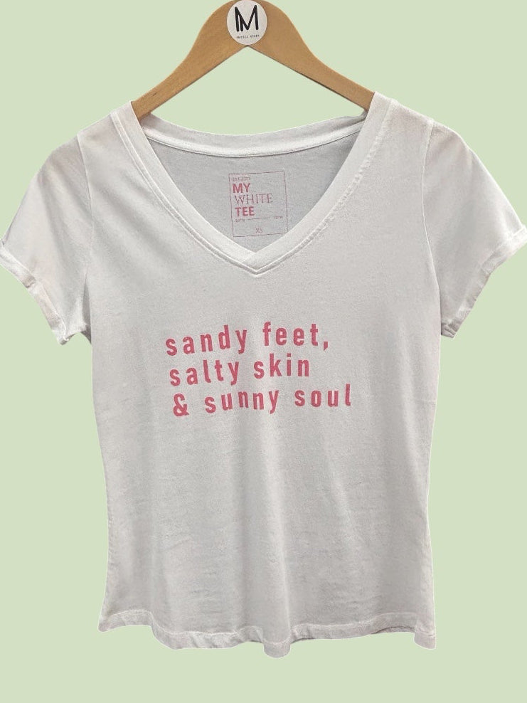 V Neck T-Shirt LEONA  - MY WHITE TEE