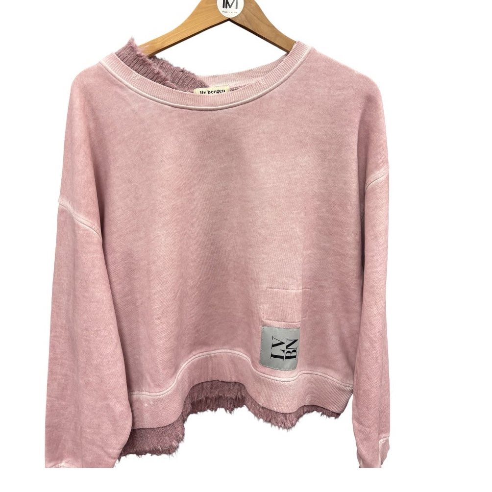 Sweater DETROIT-ORGANIC Rosa Secco  - Liv Bergen