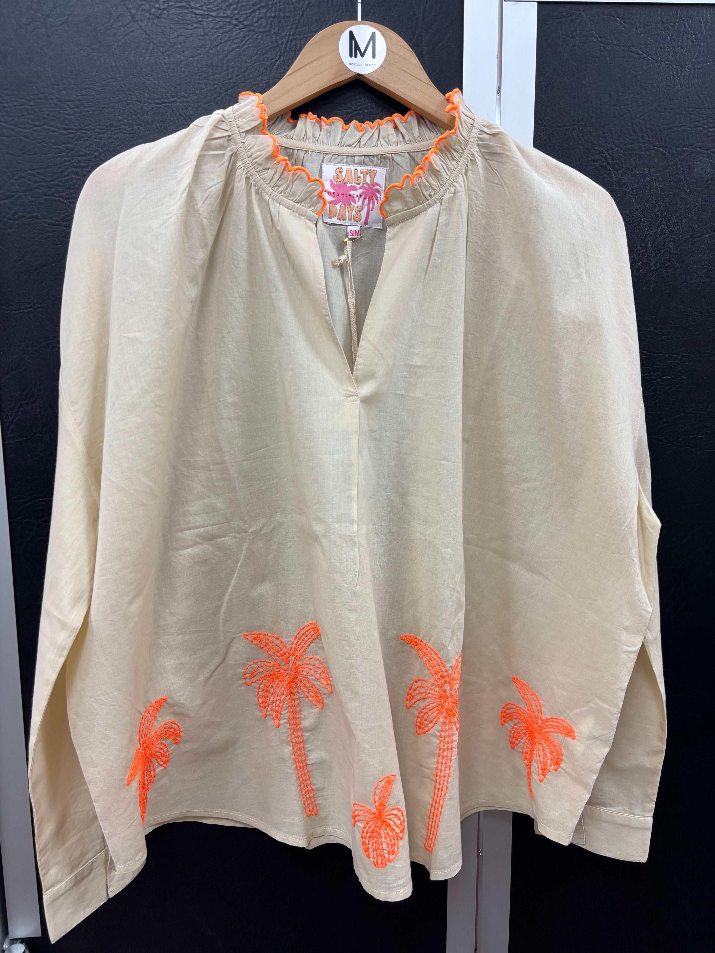 Bluse Palmen sand  -   The Shirt Project