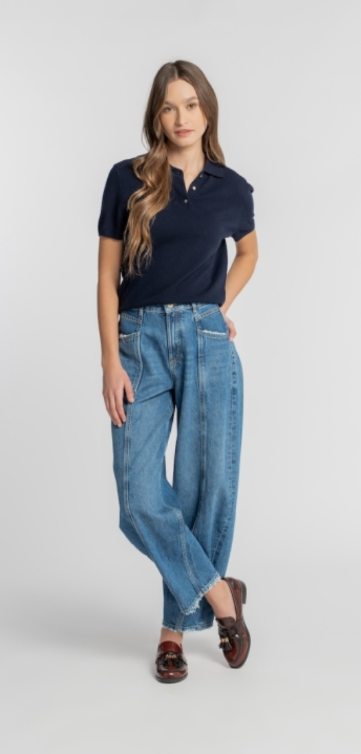 LUZENBERG, BARELL LEG midblue  -  GOLDGARN