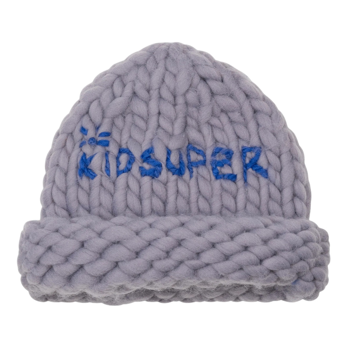 Kidsuper Hand Knit Chunky Knit Beanie Lavender 