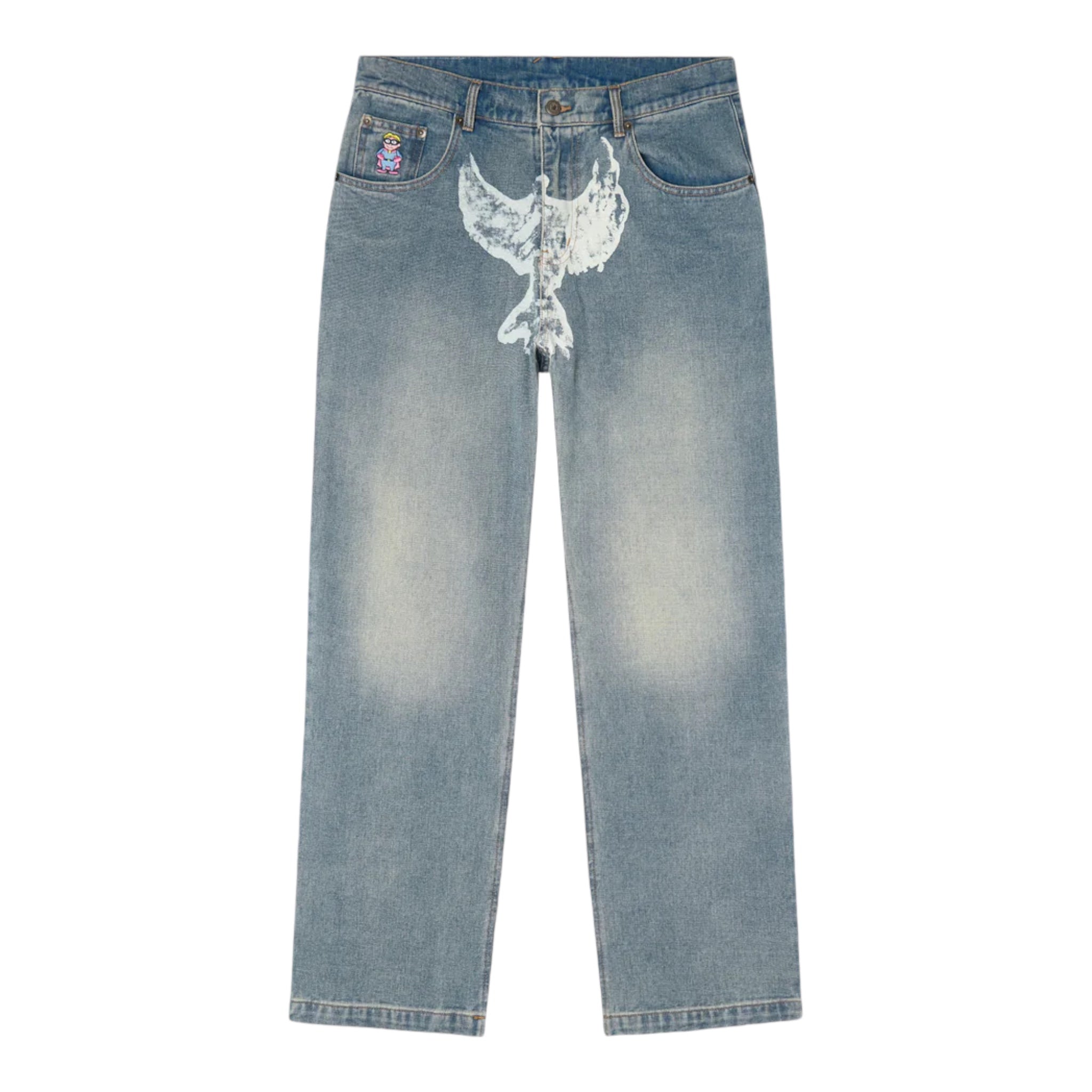 Kidsuper Printed Dove Washed Jeans Front