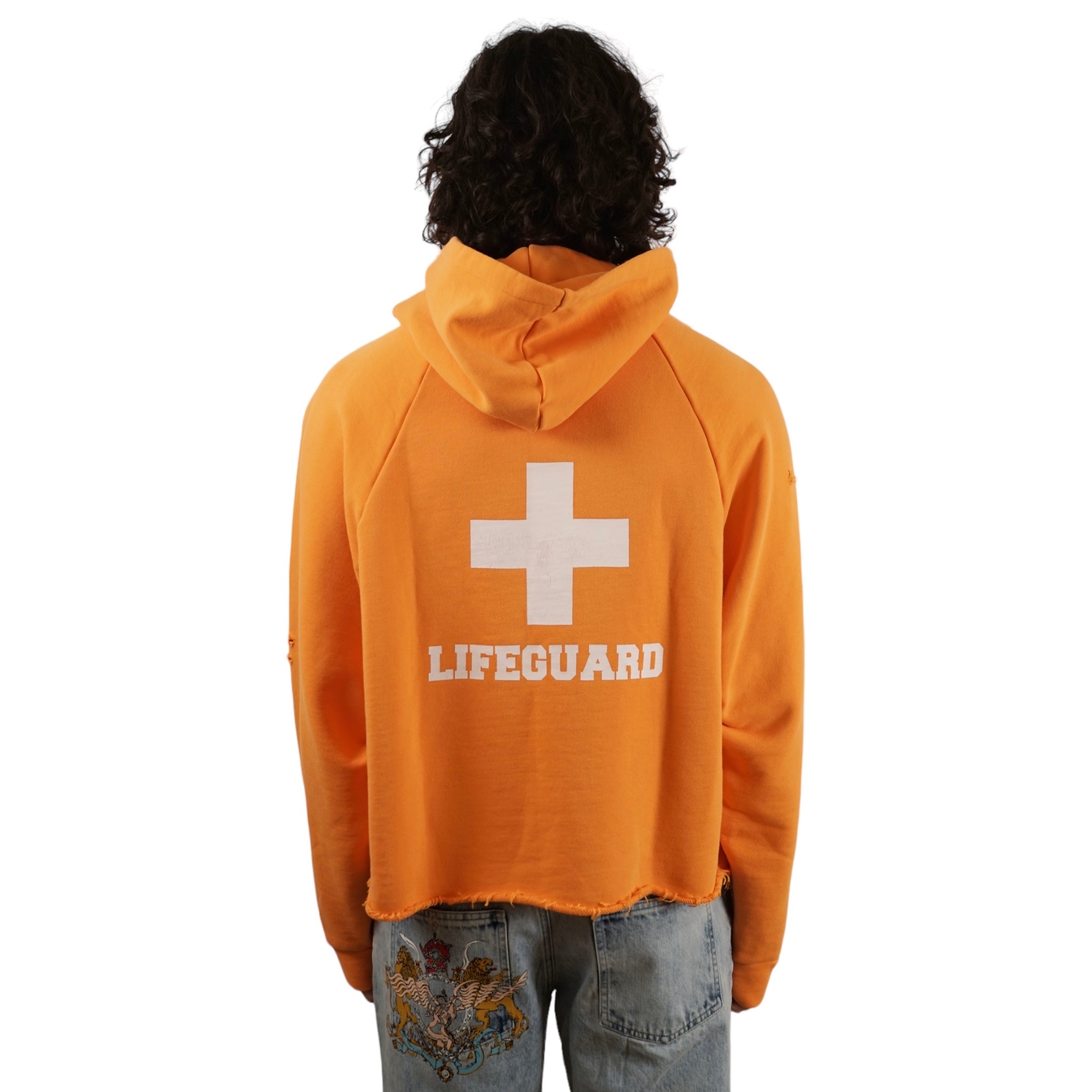 Liberal Youth Ministry LIFEGUARD Print Distressed Hoodie Back