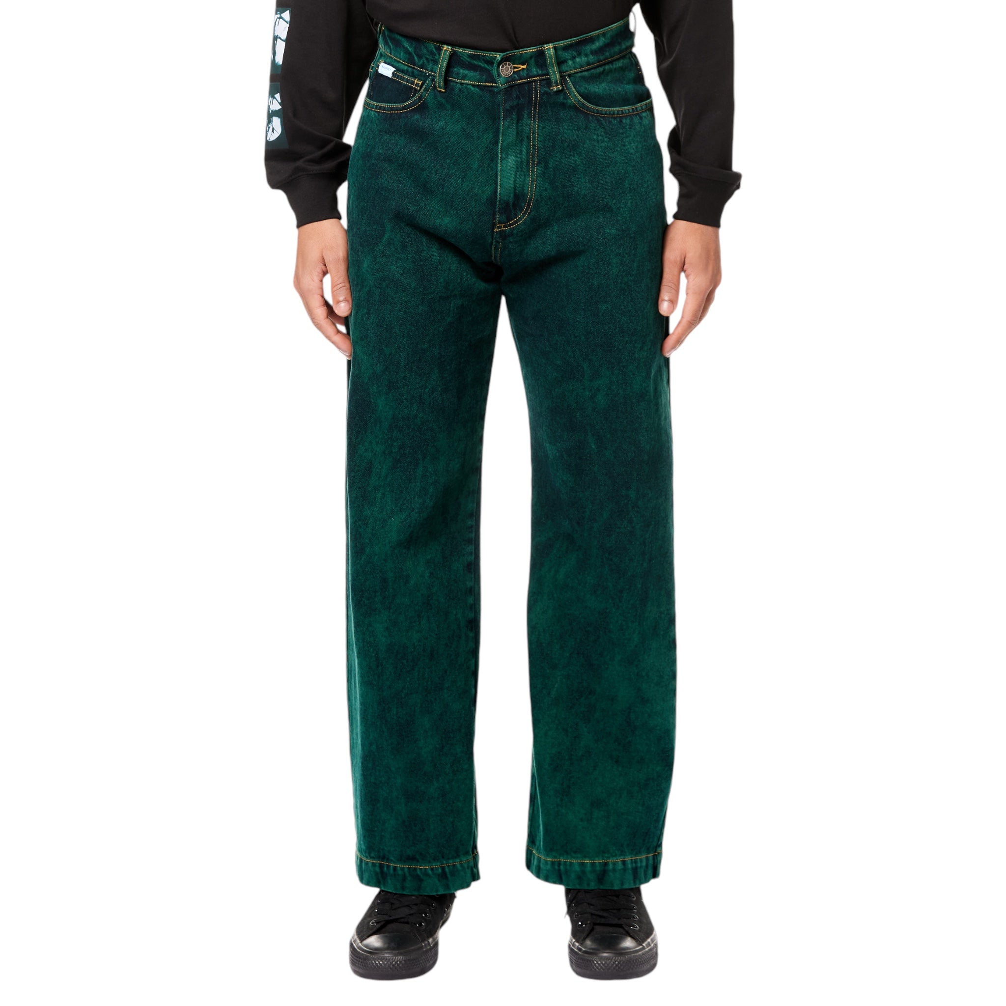 Rassvet Baggy Denim Jeans Green Front