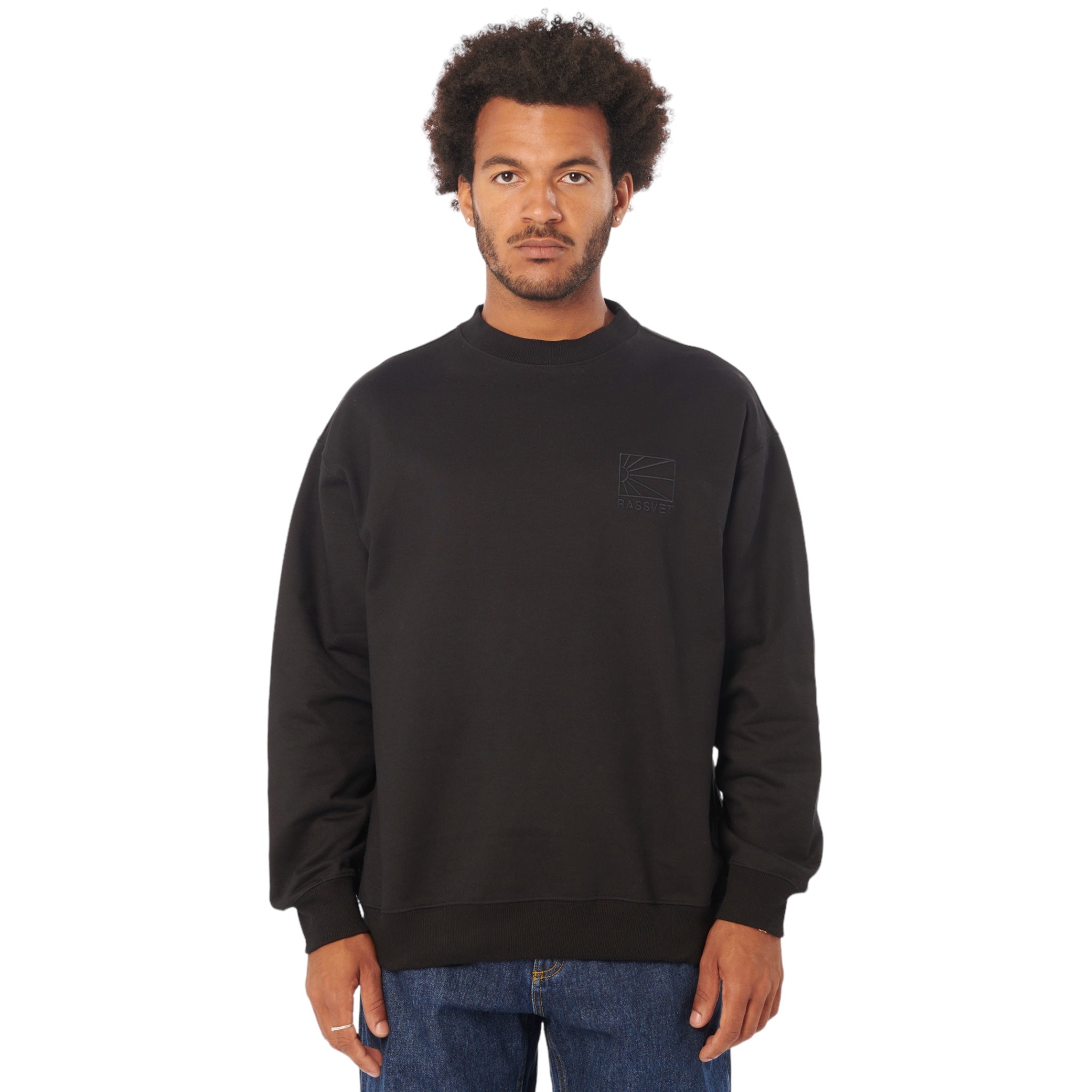 Rassvet Mini Logo Crewneck Sweatshirt Black 