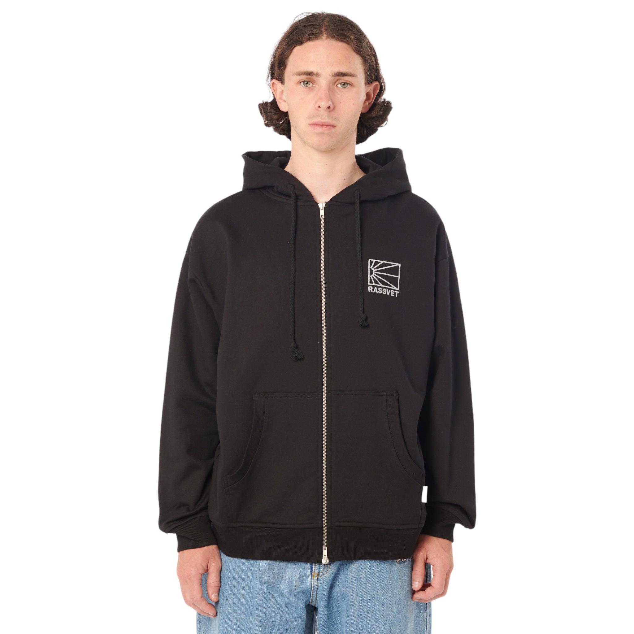 Rassvet Mini Logo Zip Hoodie Black Front