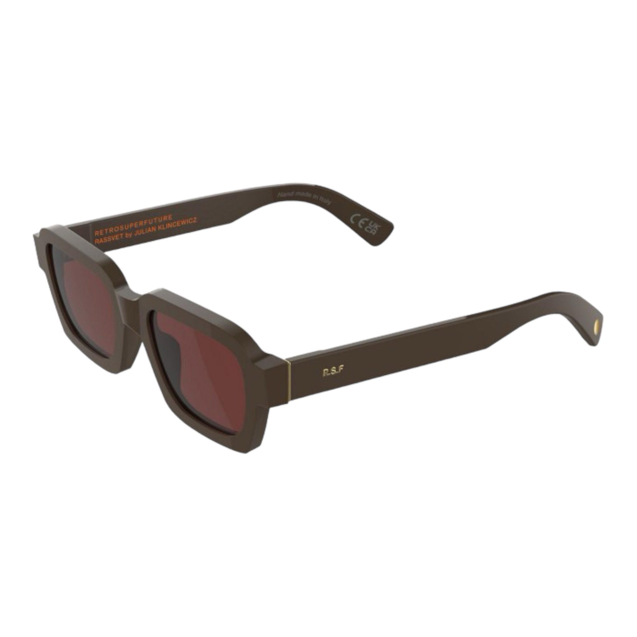 Retrosuperfuture Sunglasses Brown Rassvet & Julian Klincewicz