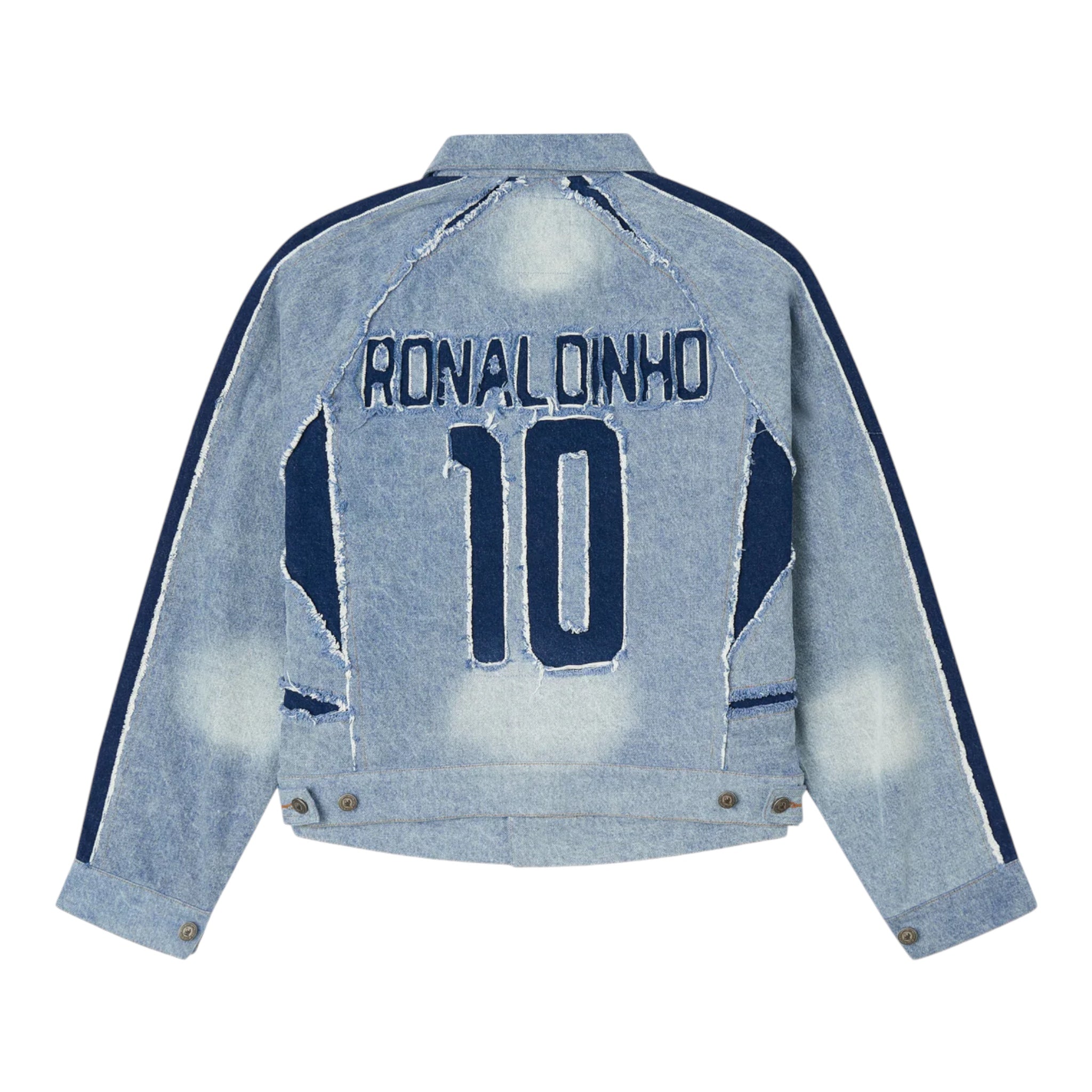 Ronaldinho Kidsuper Denim Jersey Jacket Blue Back