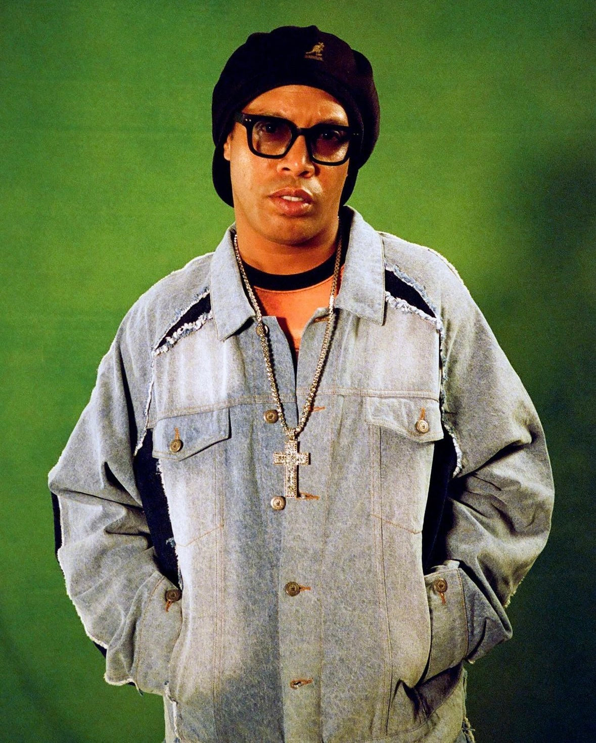 Ronaldinho Kidsuper Denim Jersey Jacket Blue Fit
