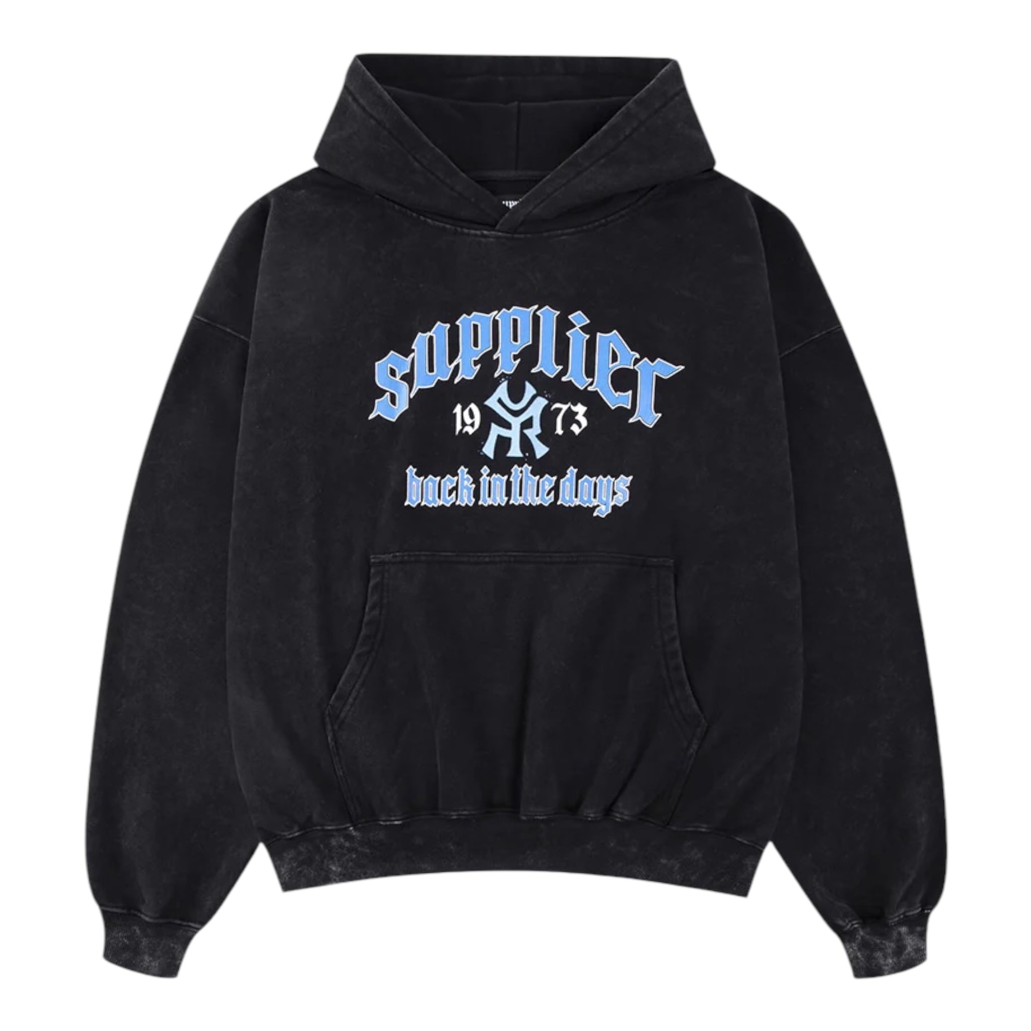 Supplier Tokyo Vintage Wash Logo Hoodie Black Front