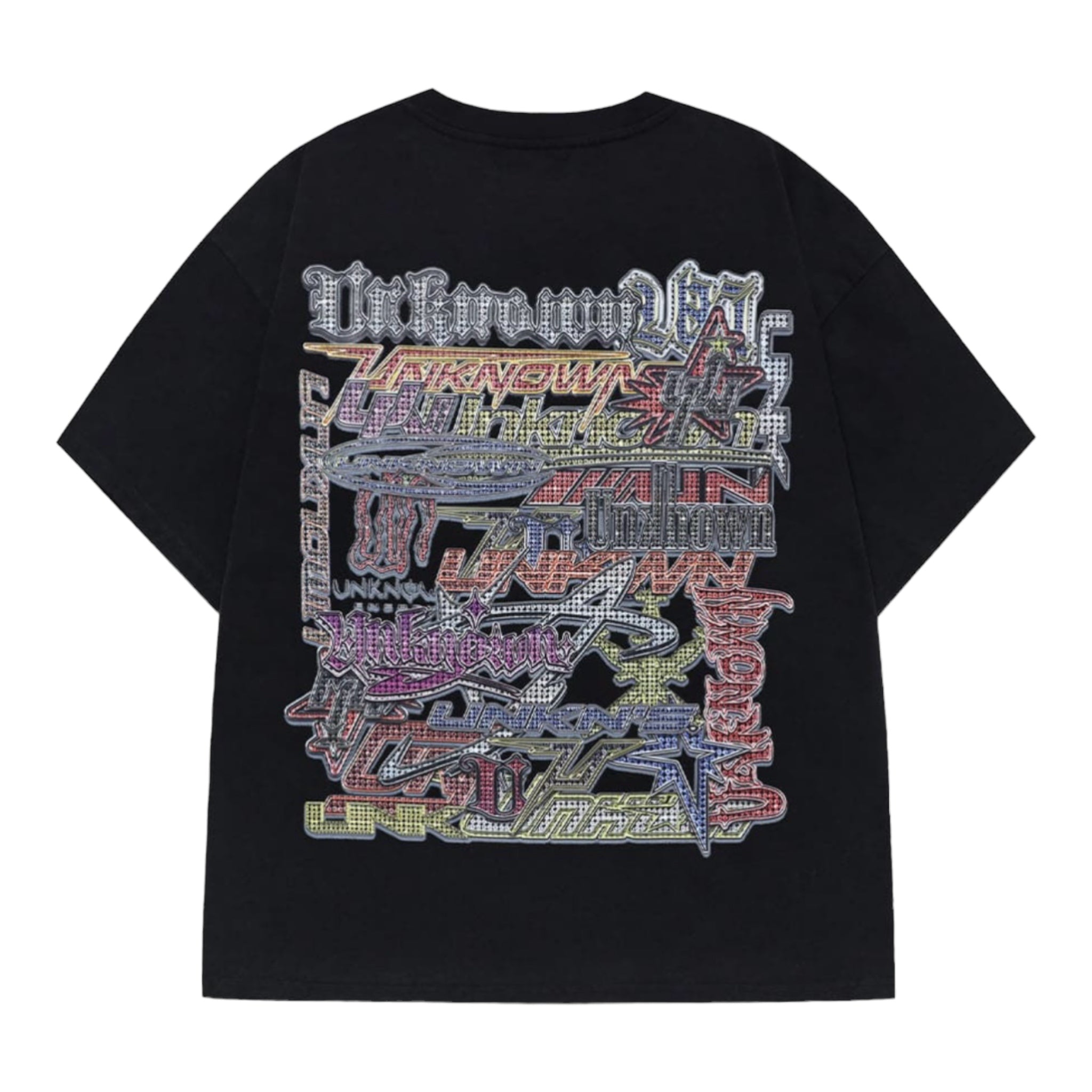 Unknown London Multi Logo Iced Out Tee Back