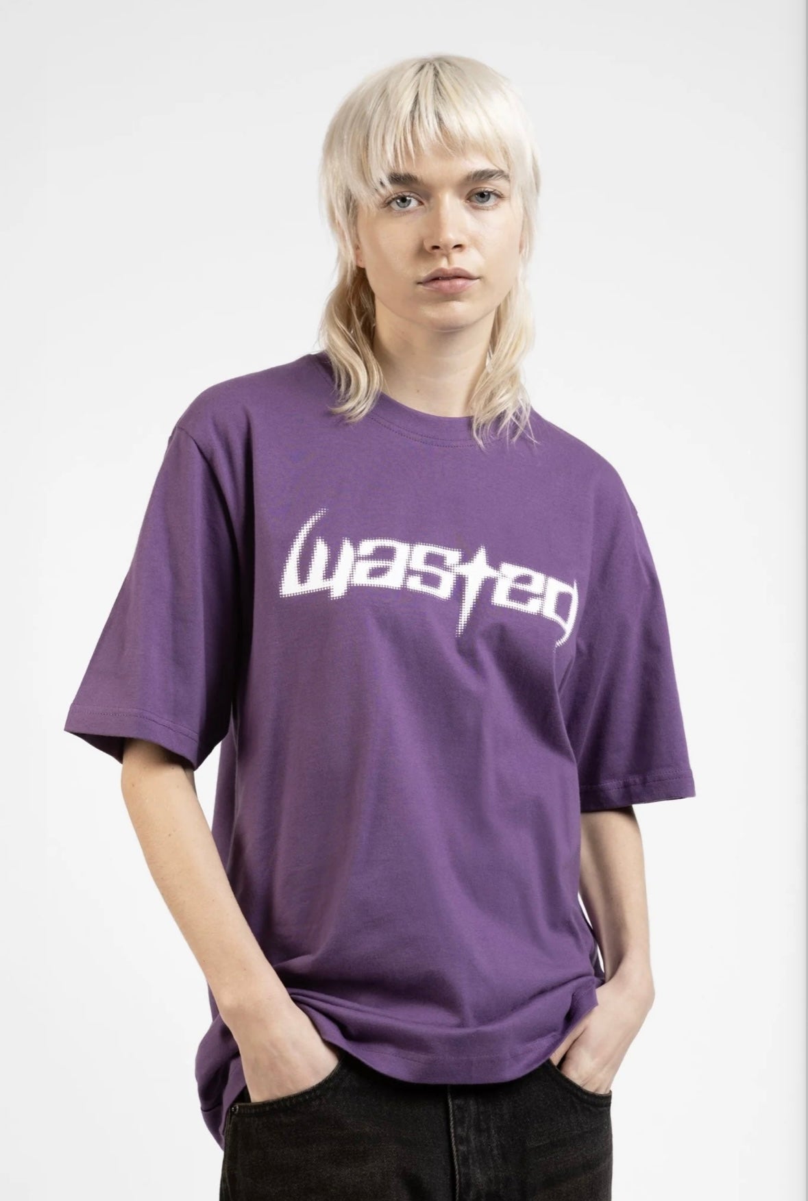 Wasted Paris Blade T-Shirt Imperial Purple Fit 2