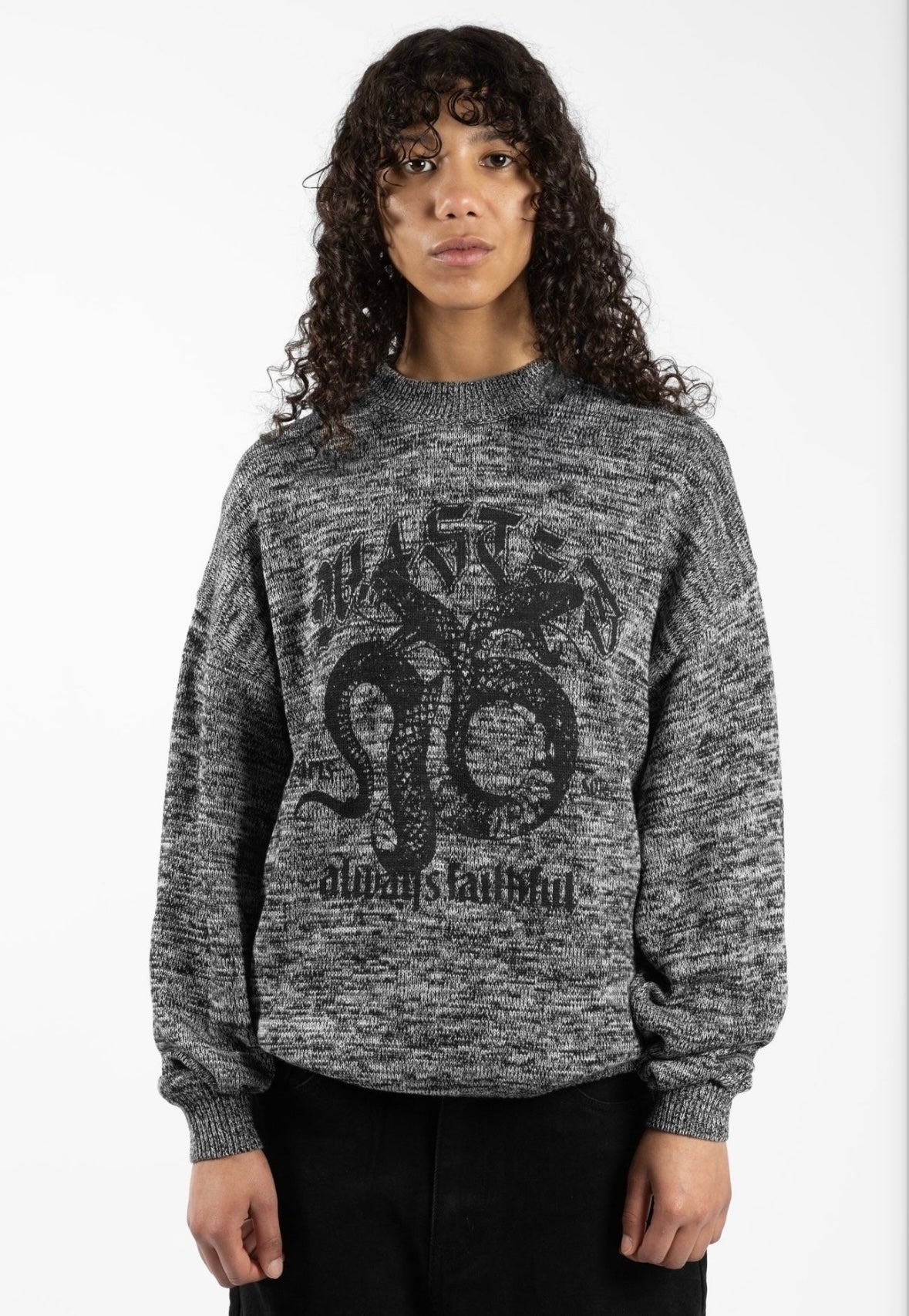 Wasted Paris Lethal Sweatshirt Black Charocoal Fit 2
