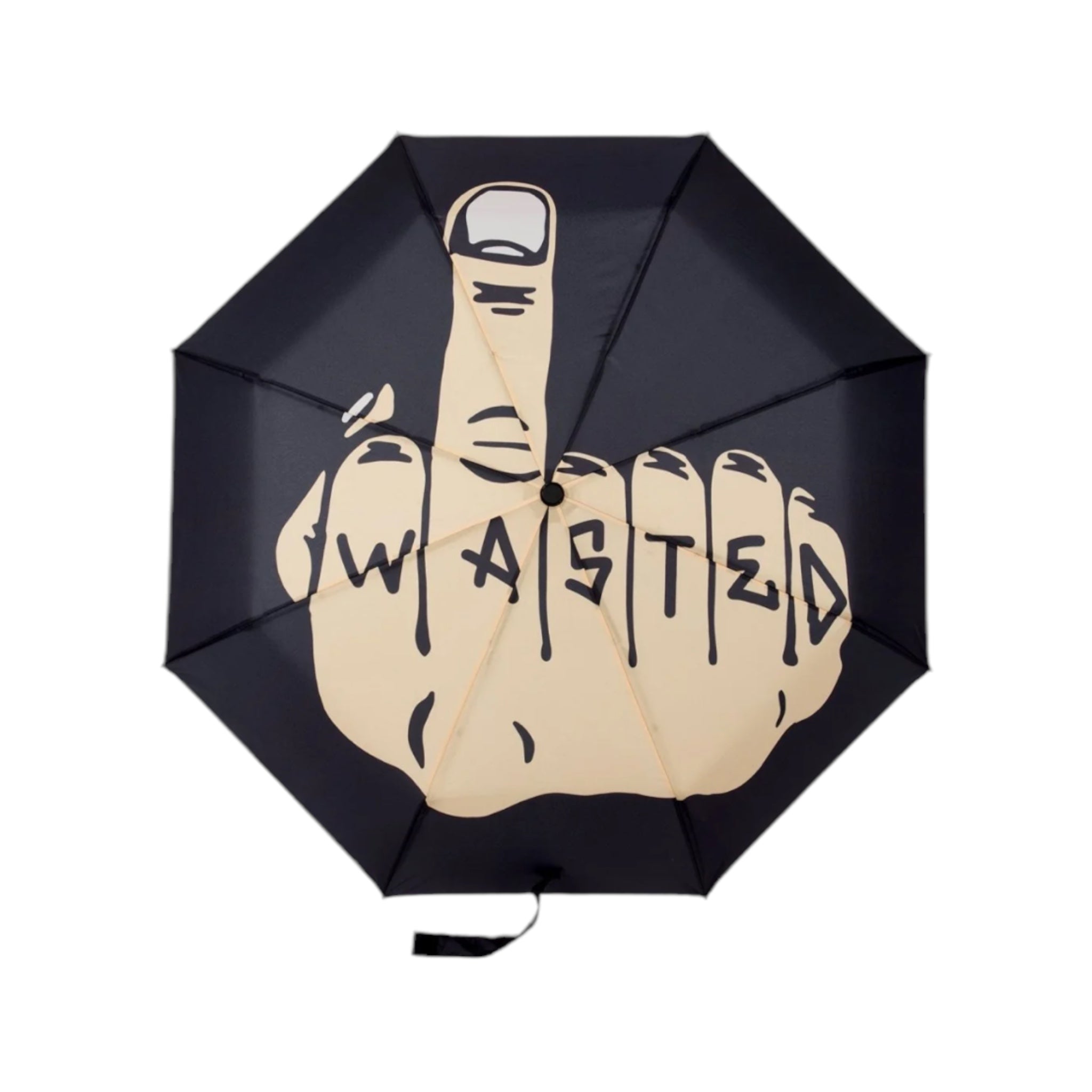 Wasted Paris Regenschirm Middle Black Front