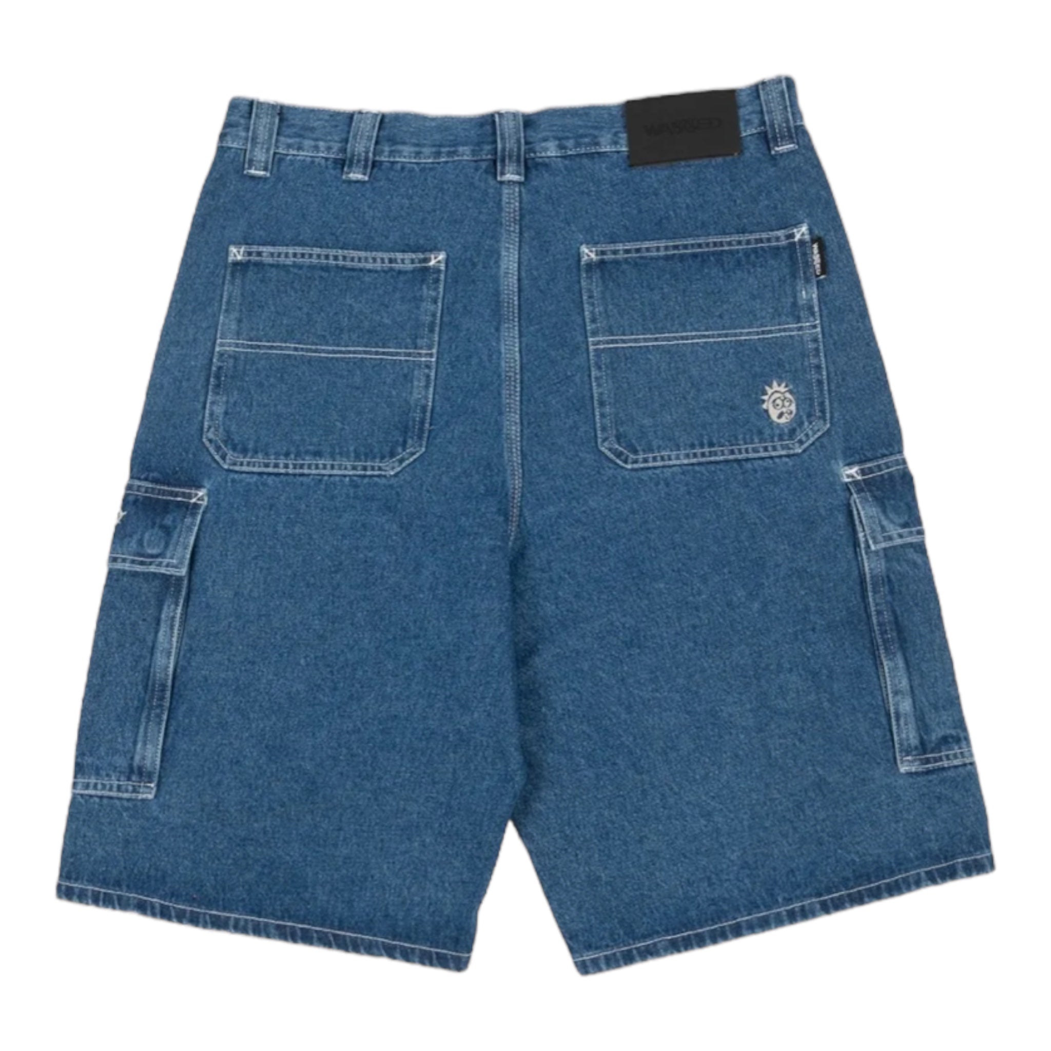 Wasted Paris Short Creager Washed Blue Back