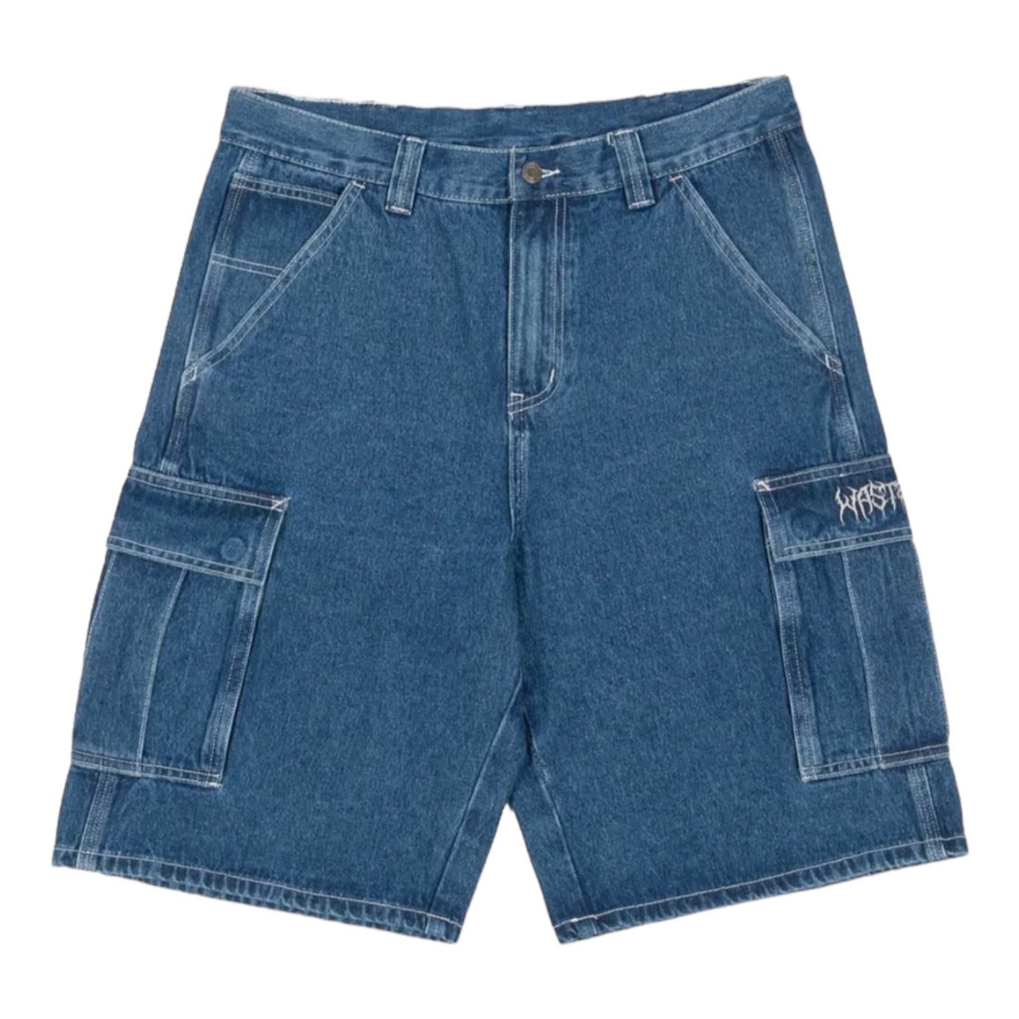 Wasted Paris Short Creager Washed Blue Front