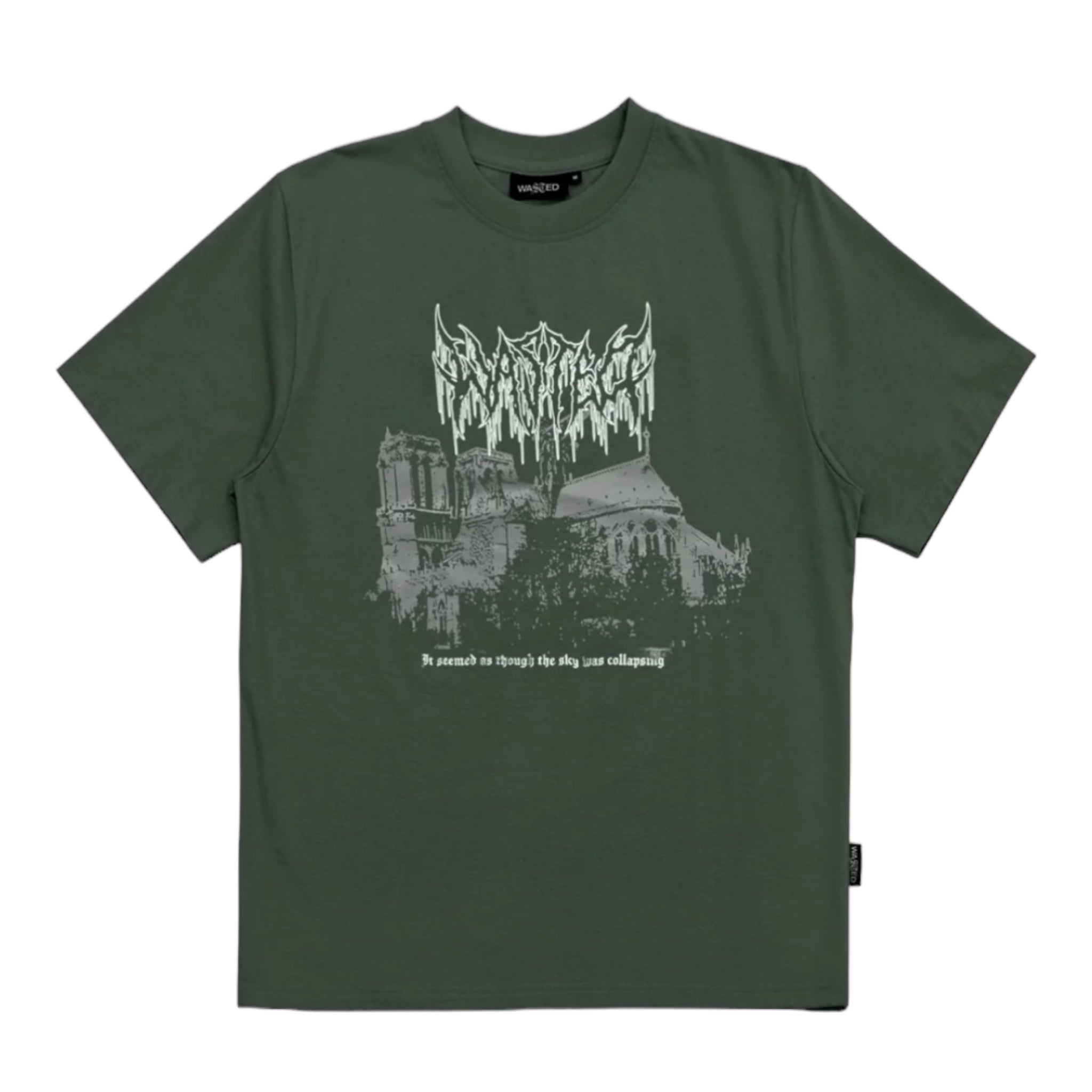 Wasted Paris T-Shirt Vault Granite Green Front