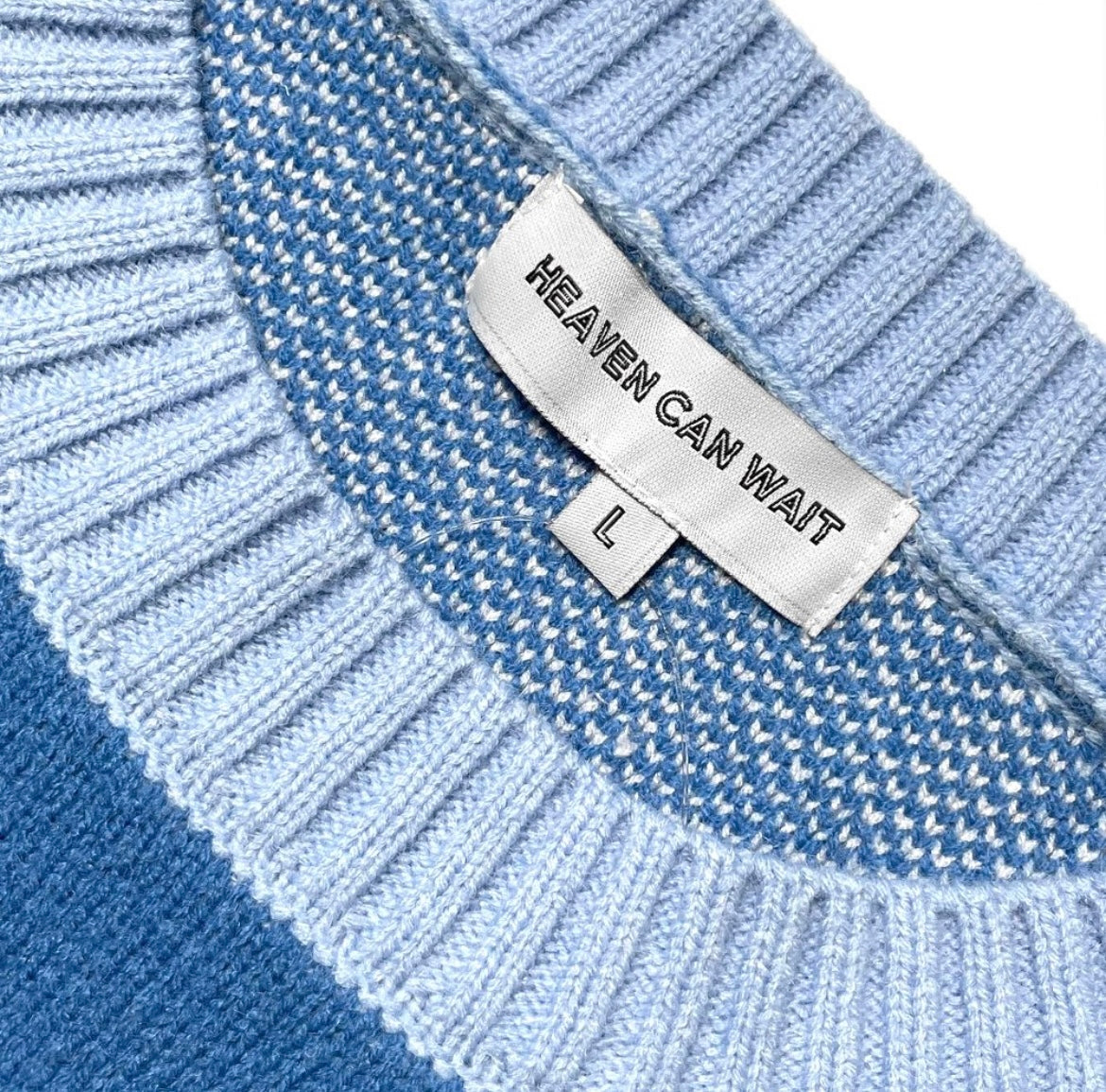 Heaven Can Wait Blue Devil Knit Detail