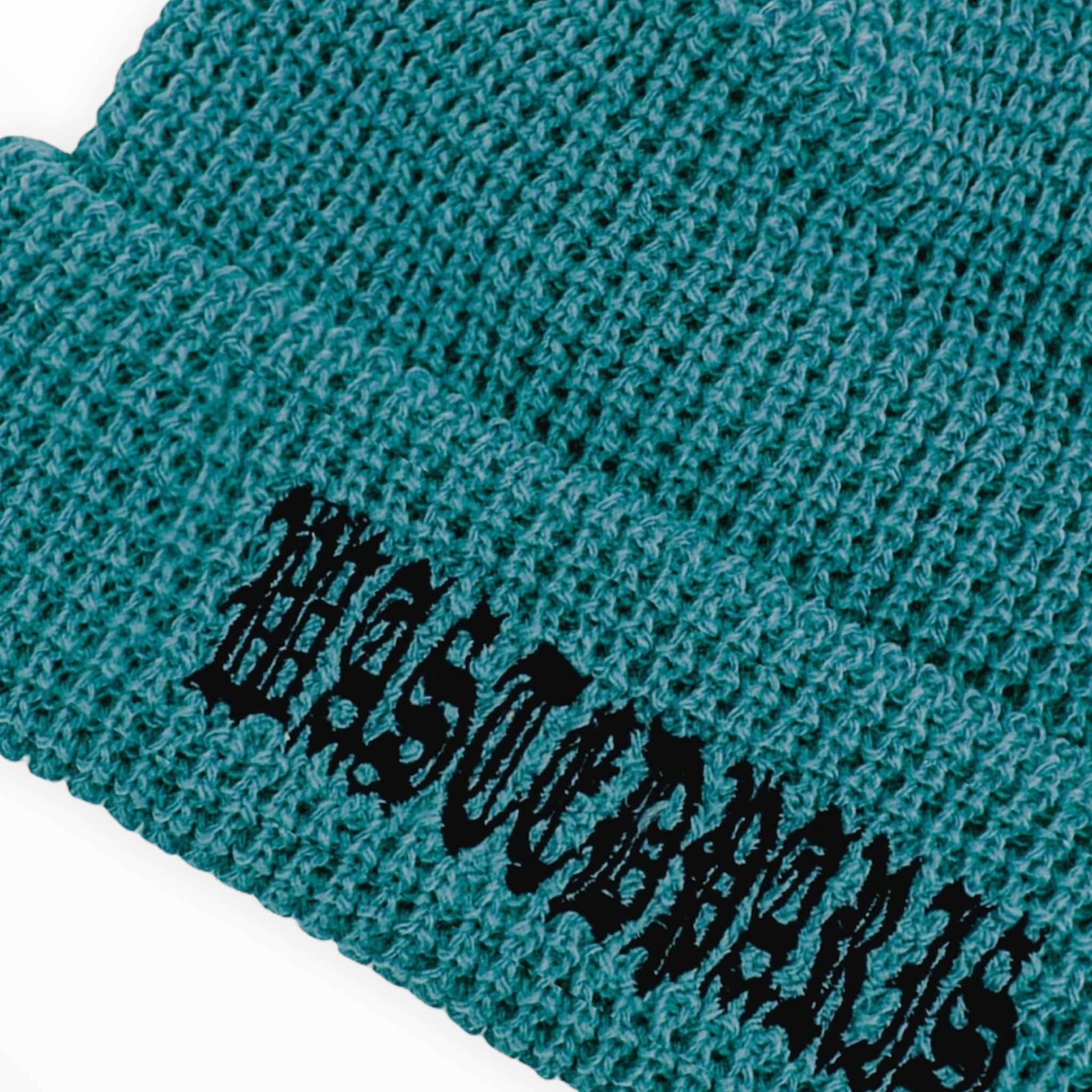 Wasted Paris Beanie Waffle Kingdom Blue Detail