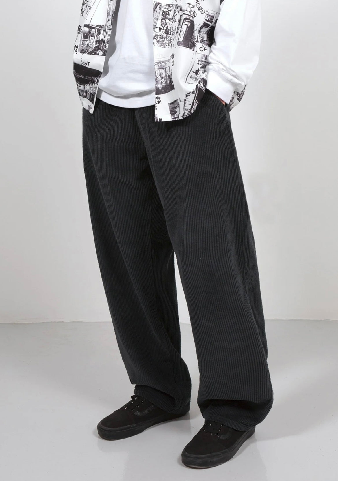 Wasted Paris Casper Corduroy Method Pant Black Fit