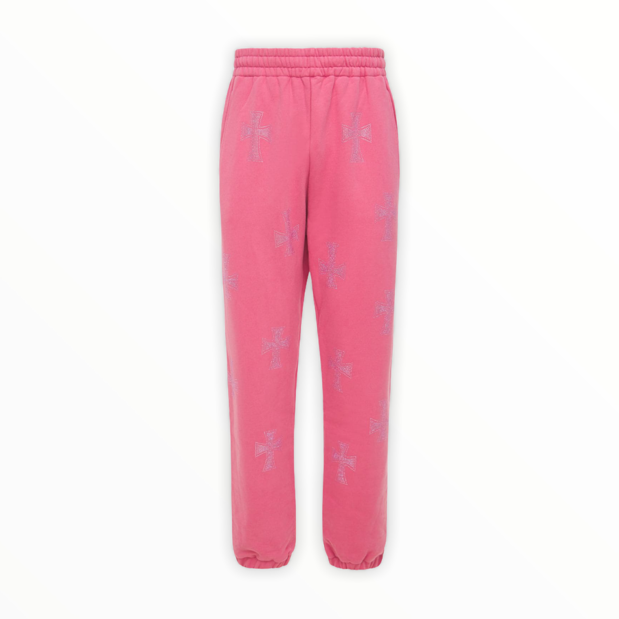 Pink Rhinestone Joggers - Unknown London